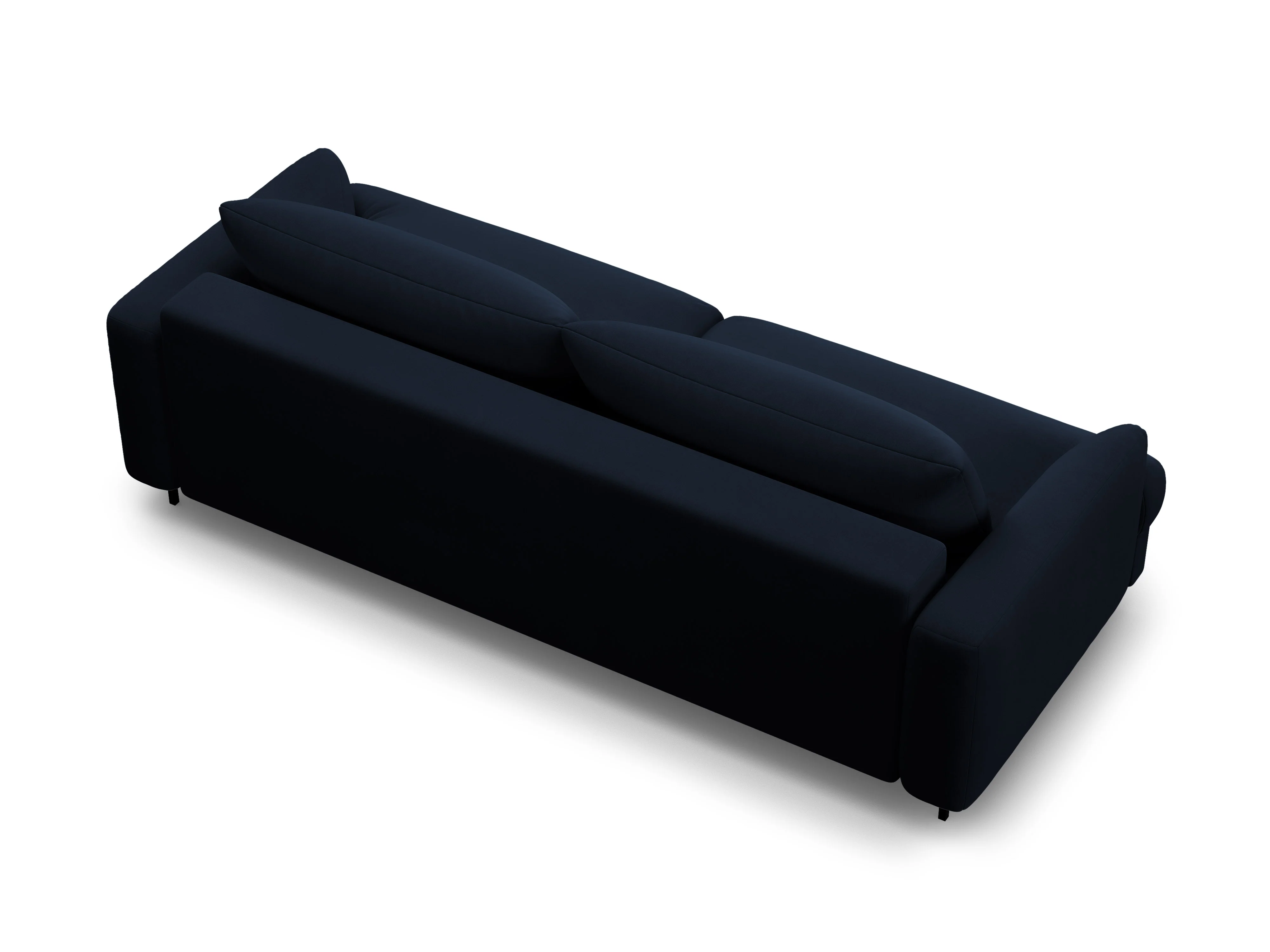 Sofa aksamitna 3-osobowa z funkcją spania NAOMI królewski niebieski - Image 4