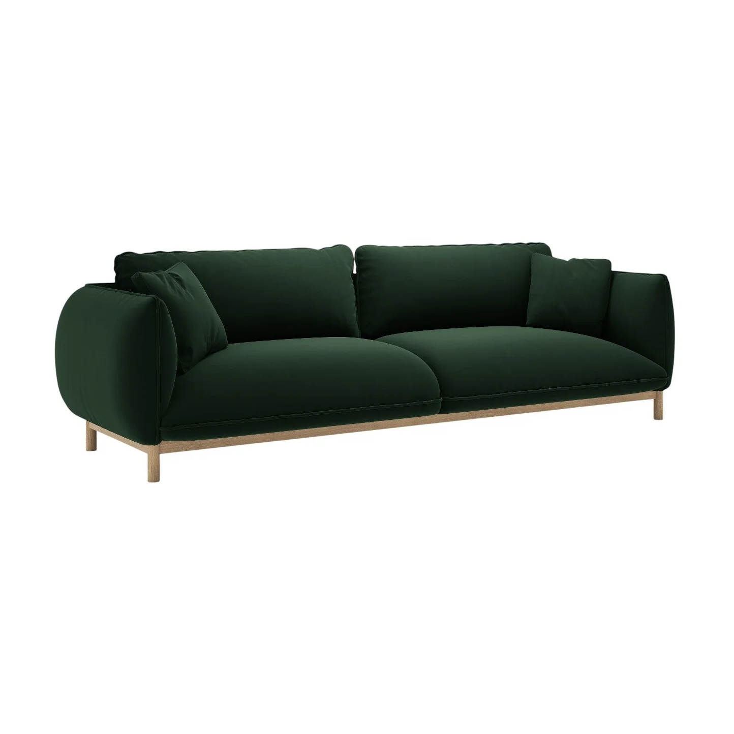 Sofa aksamitna 4-osobowa ADA butelkowa zieleń
