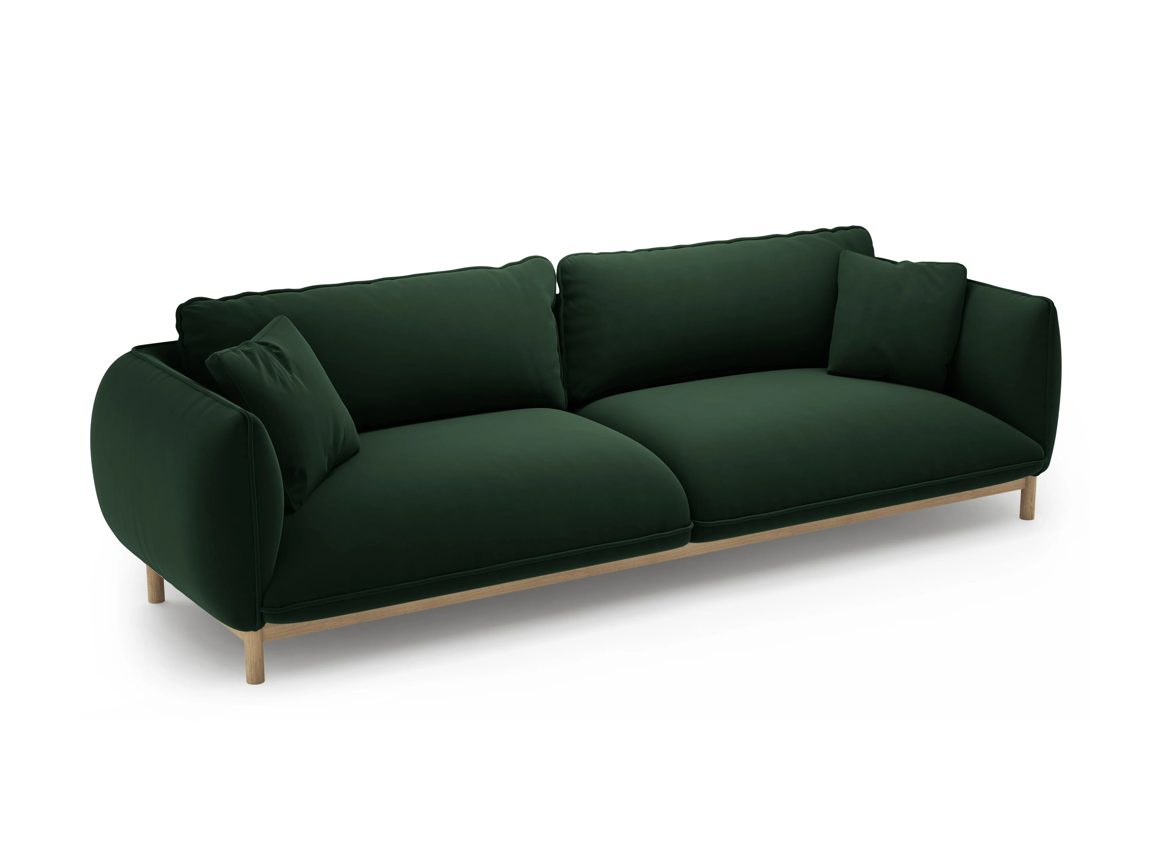 Sofa aksamitna 4-osobowa ADA butelkowa zieleń - Image 3