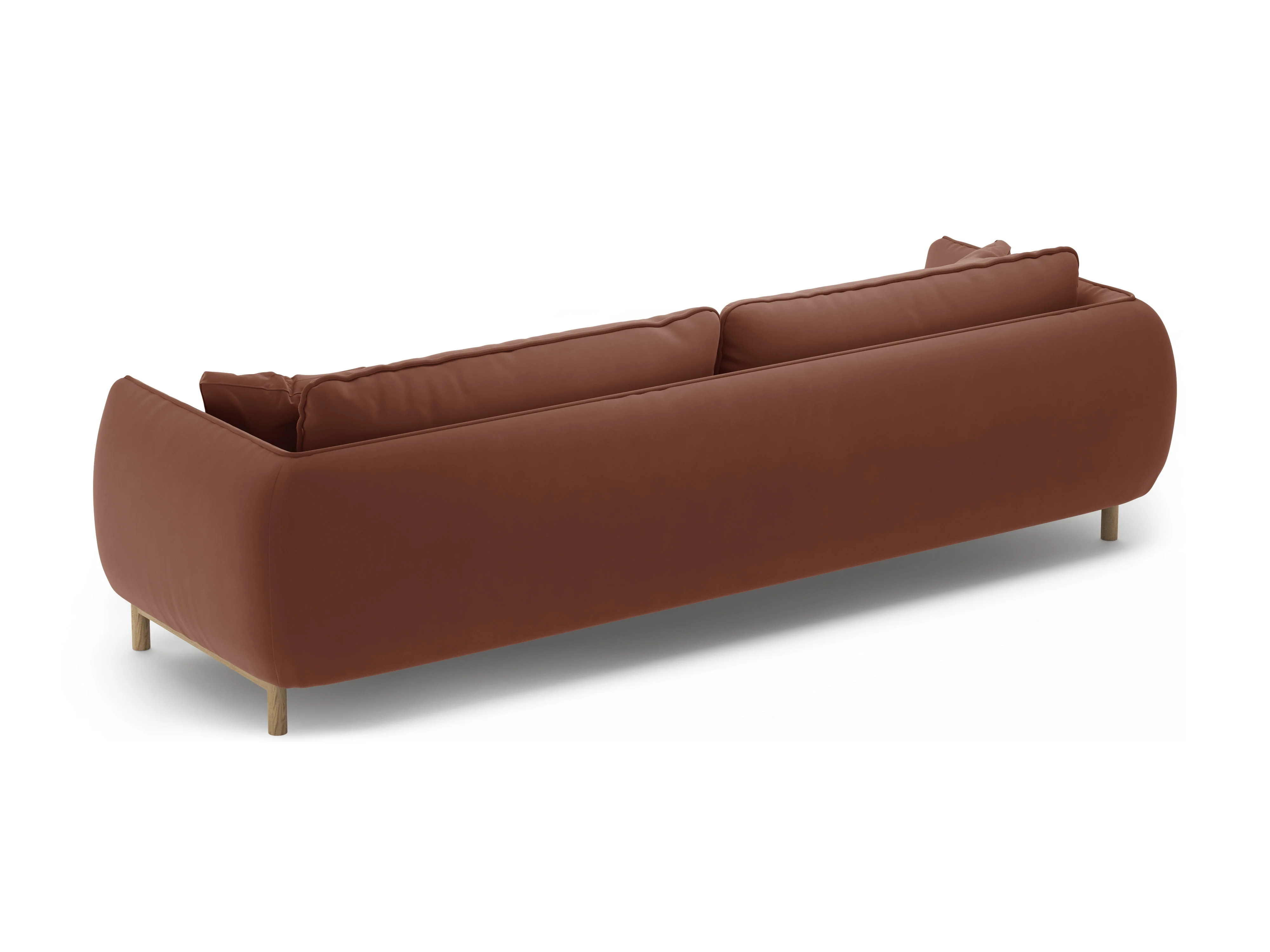 Sofa aksamitna 4-osobowa ADA cuoio - Image 4