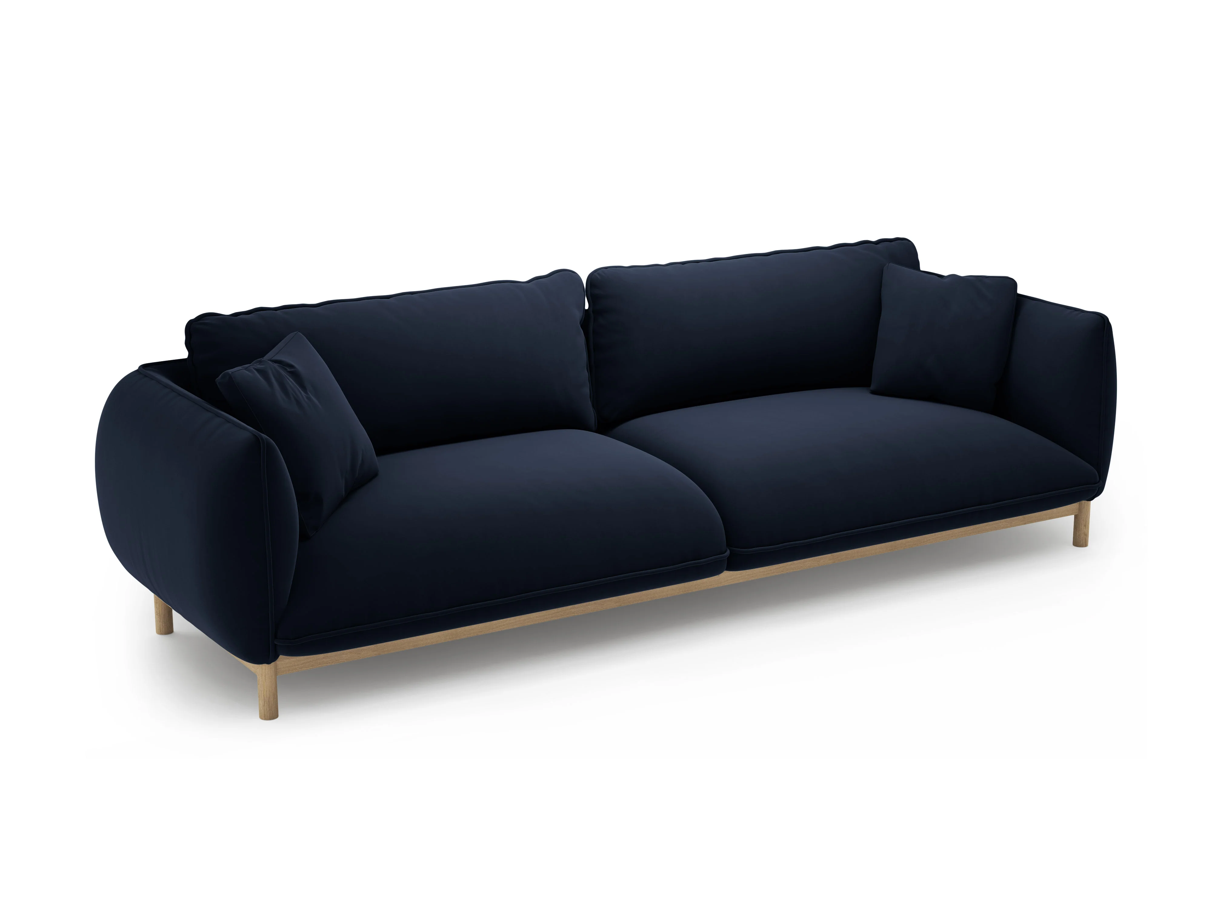 Sofa aksamitna 4-osobowa ADA granat królewski - Image 3
