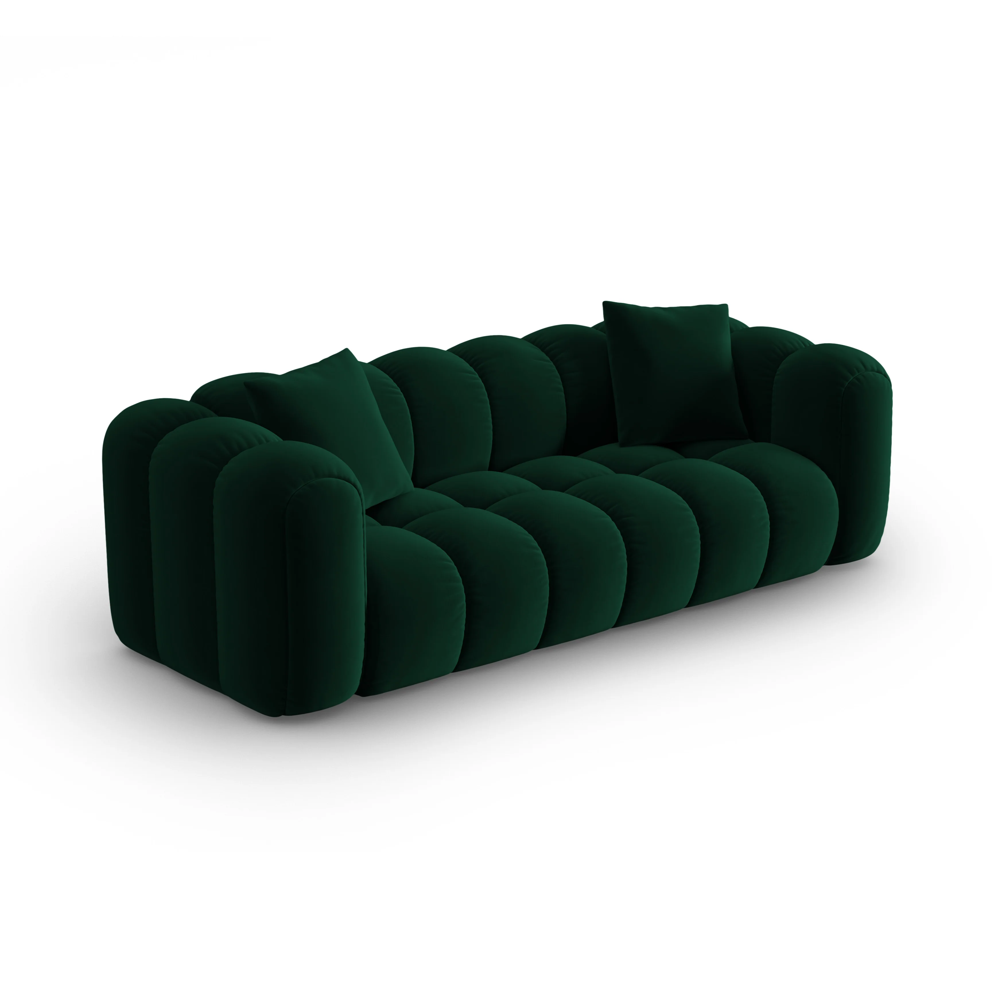 Sofa aksamitna 4-osobowa ASTRO butelkowa zieleń