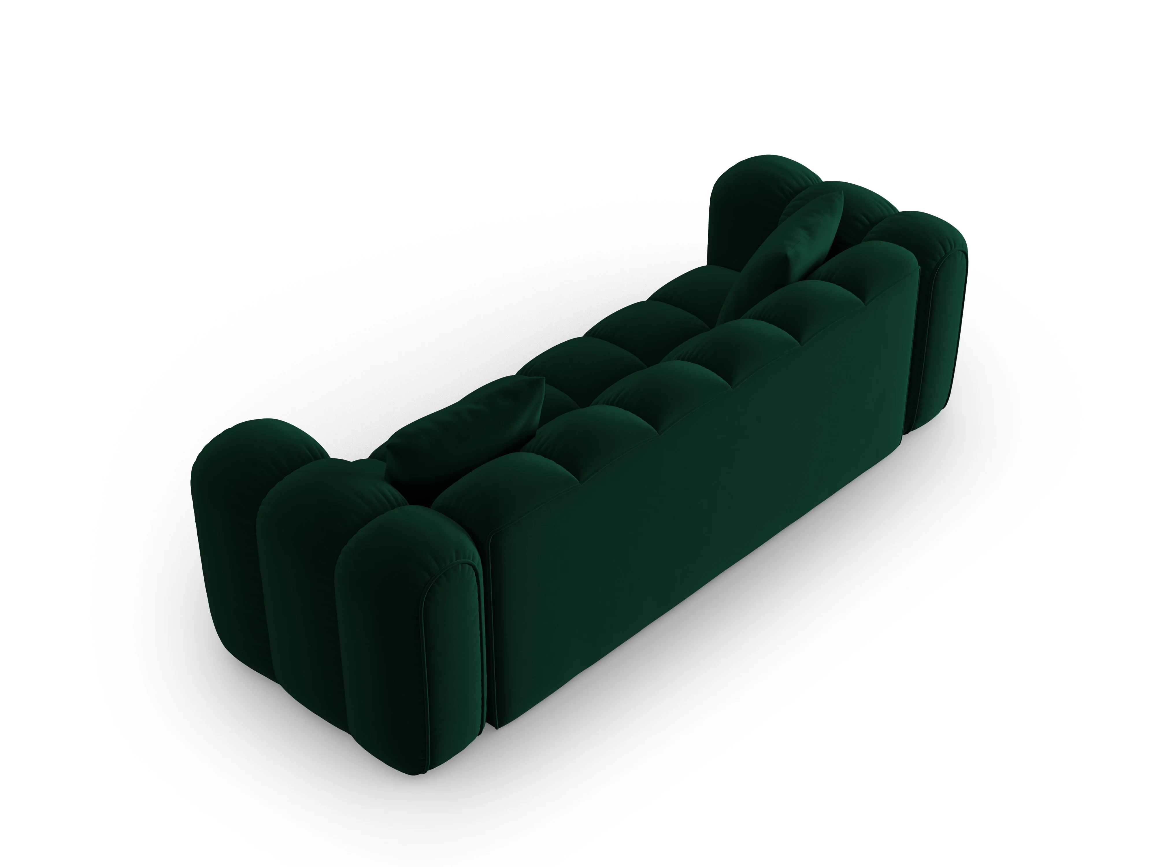 Sofa aksamitna 4-osobowa ASTRO butelkowa zieleń - Image 3