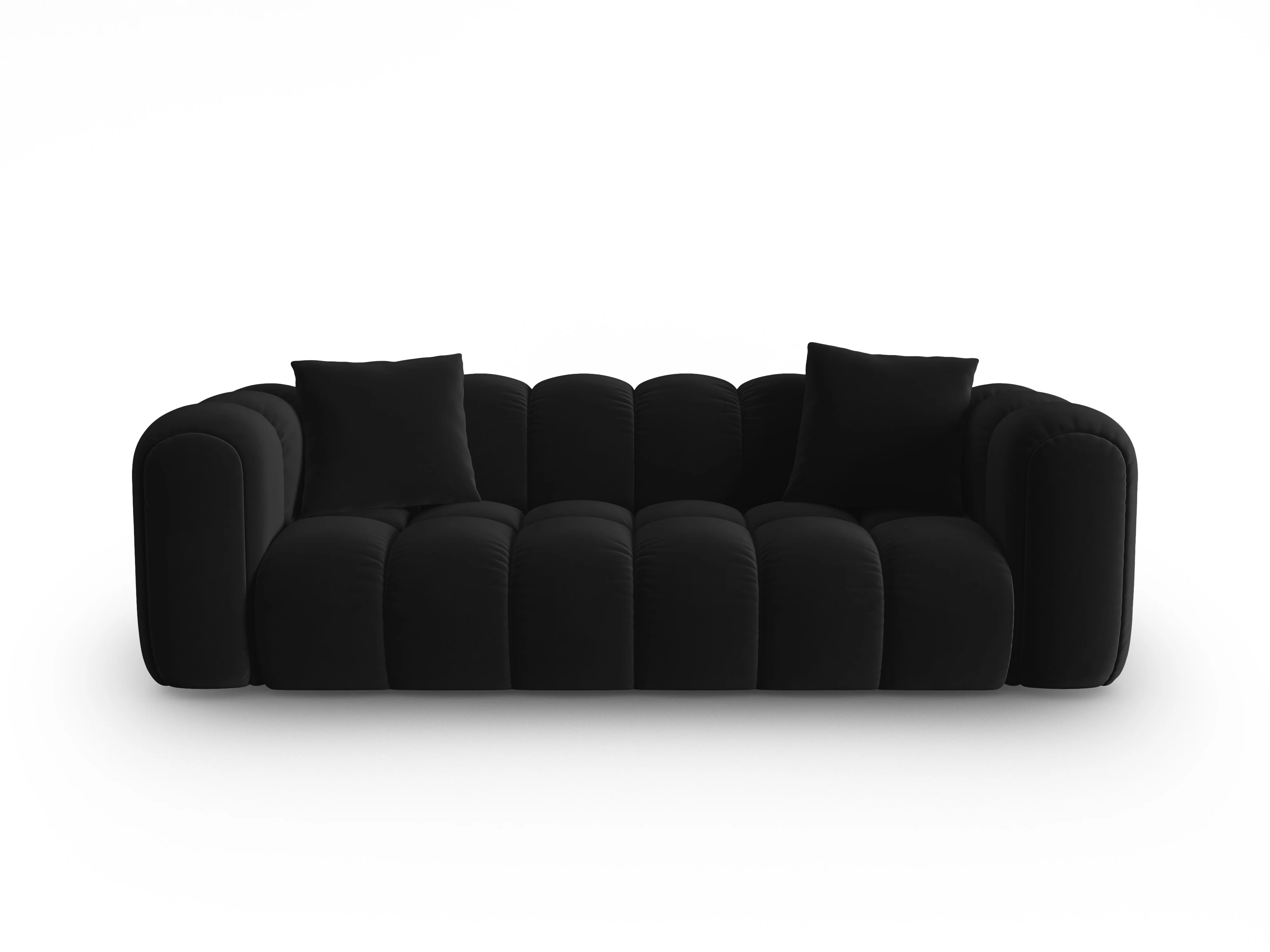 Sofa aksamitna 4-osobowa ASTRO czarny - Image 2
