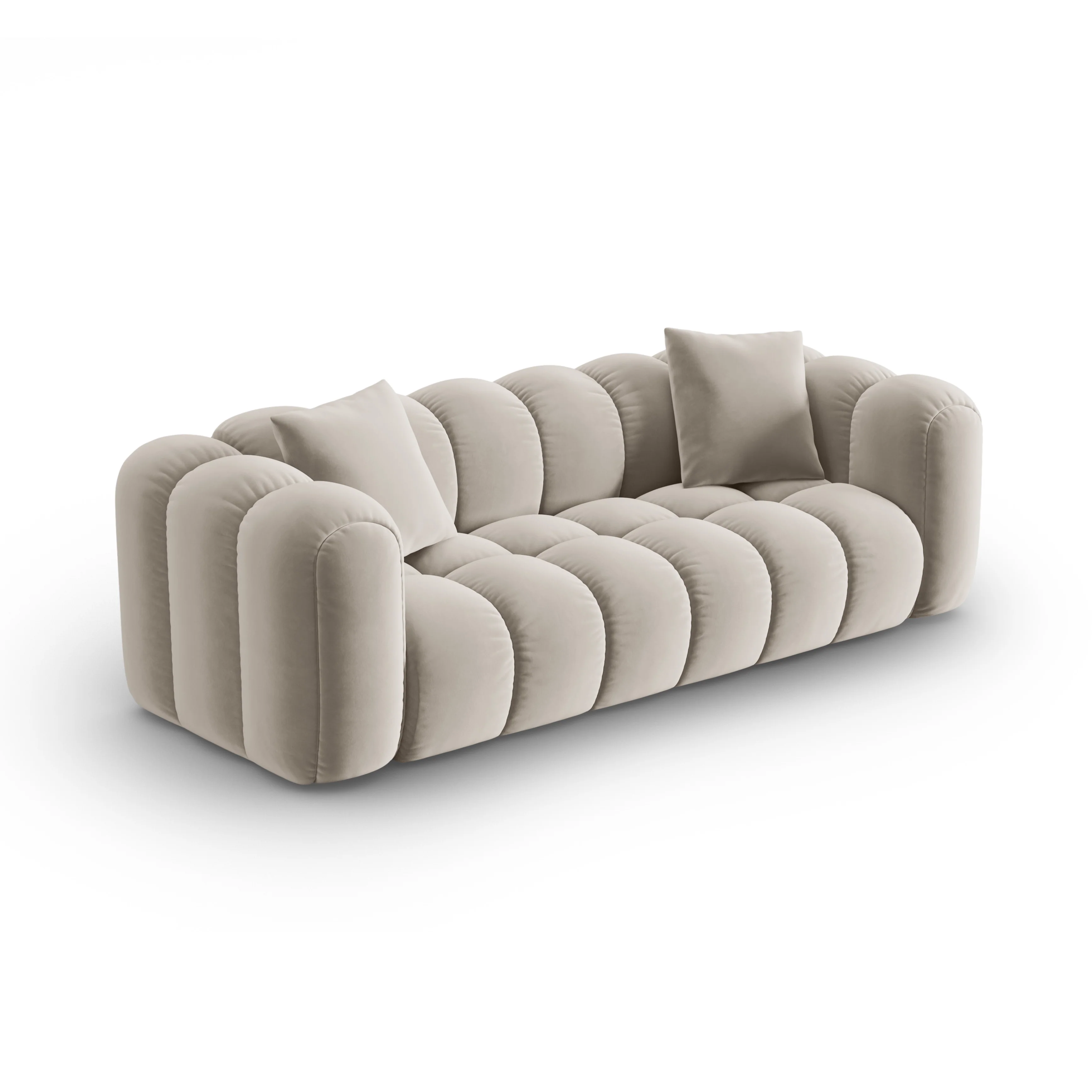 Sofa aksamitna 4-osobowa ASTRO ecru