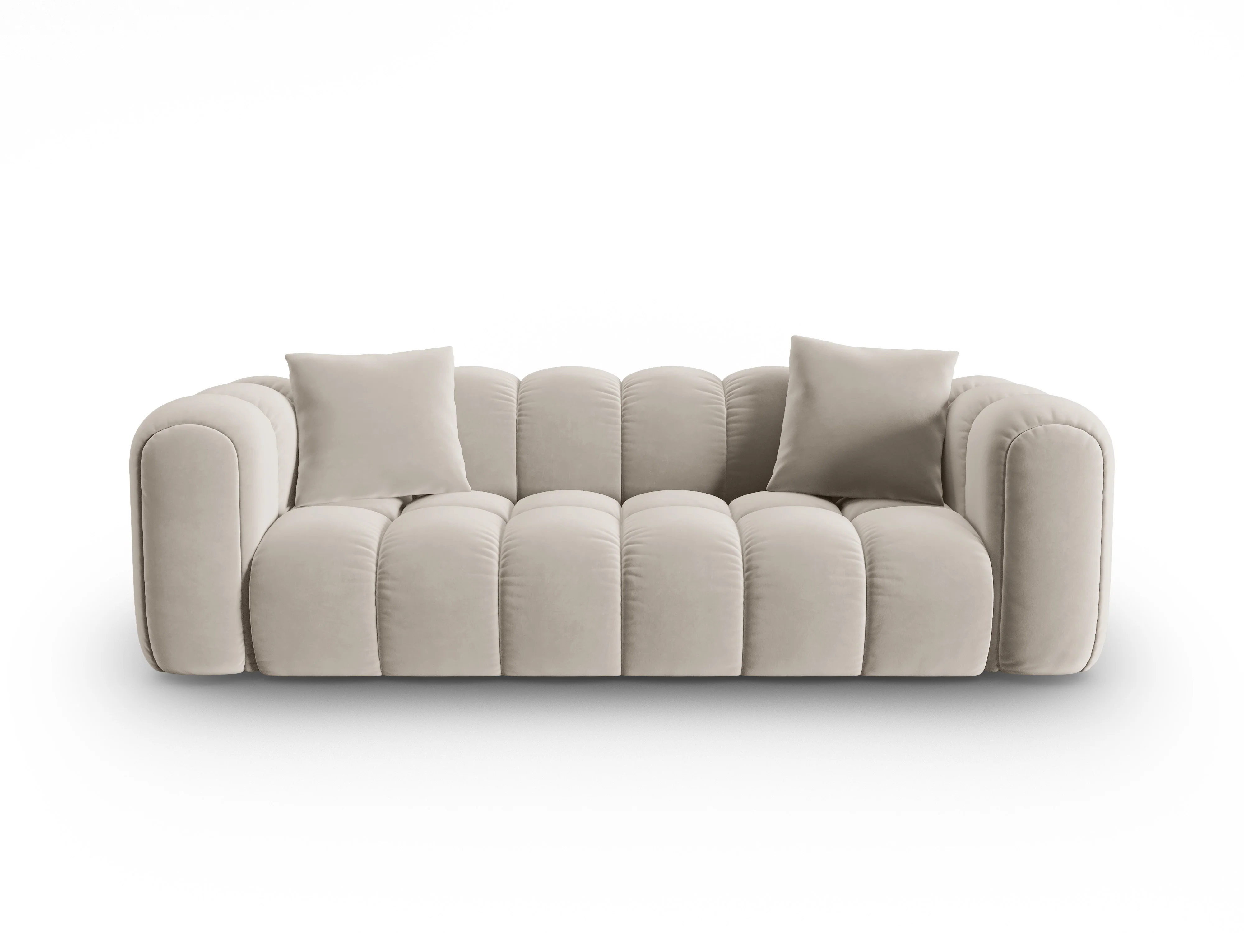 Sofa aksamitna 4-osobowa ASTRO ecru - Image 2