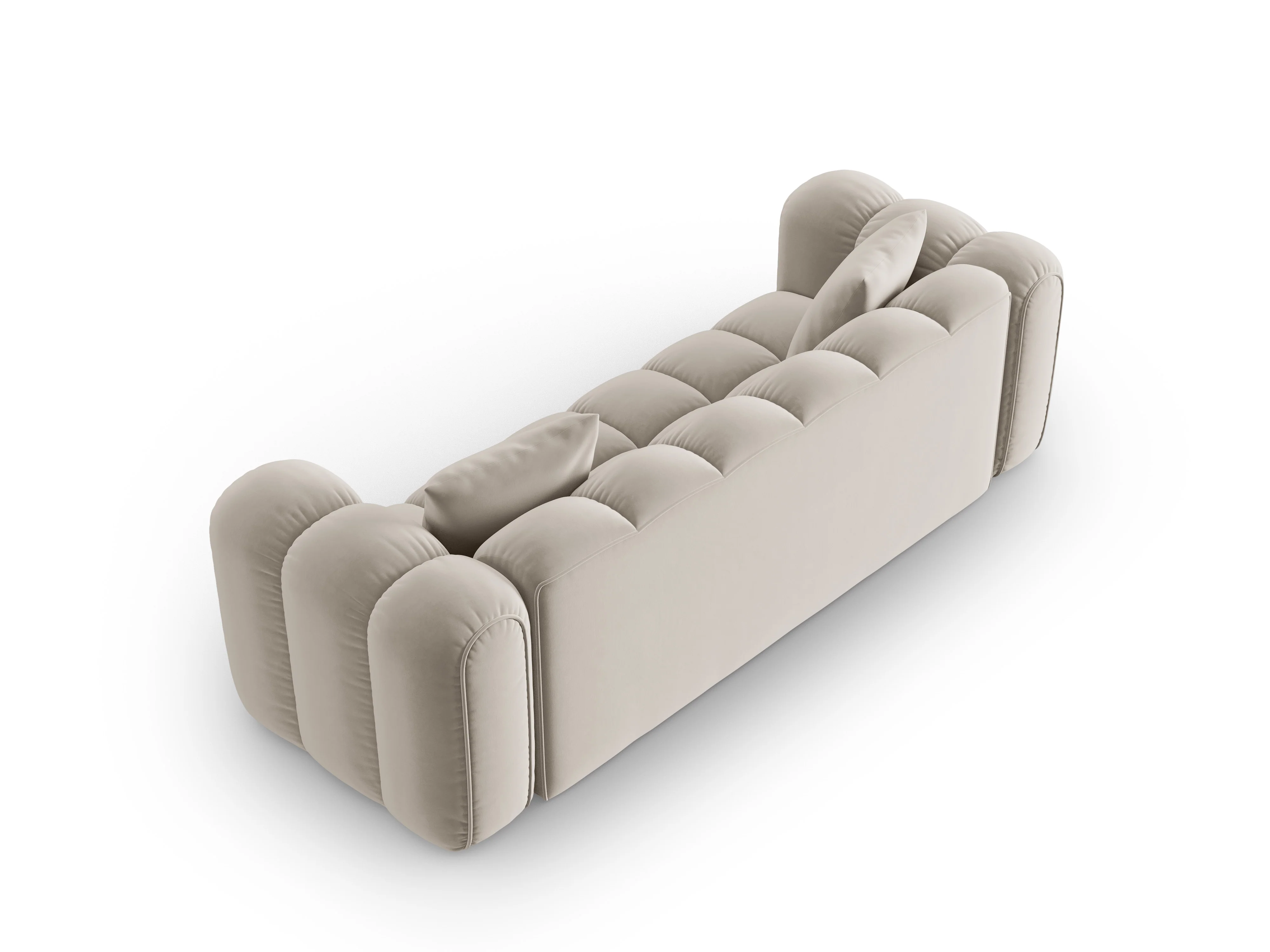Sofa aksamitna 4-osobowa ASTRO ecru - Image 3