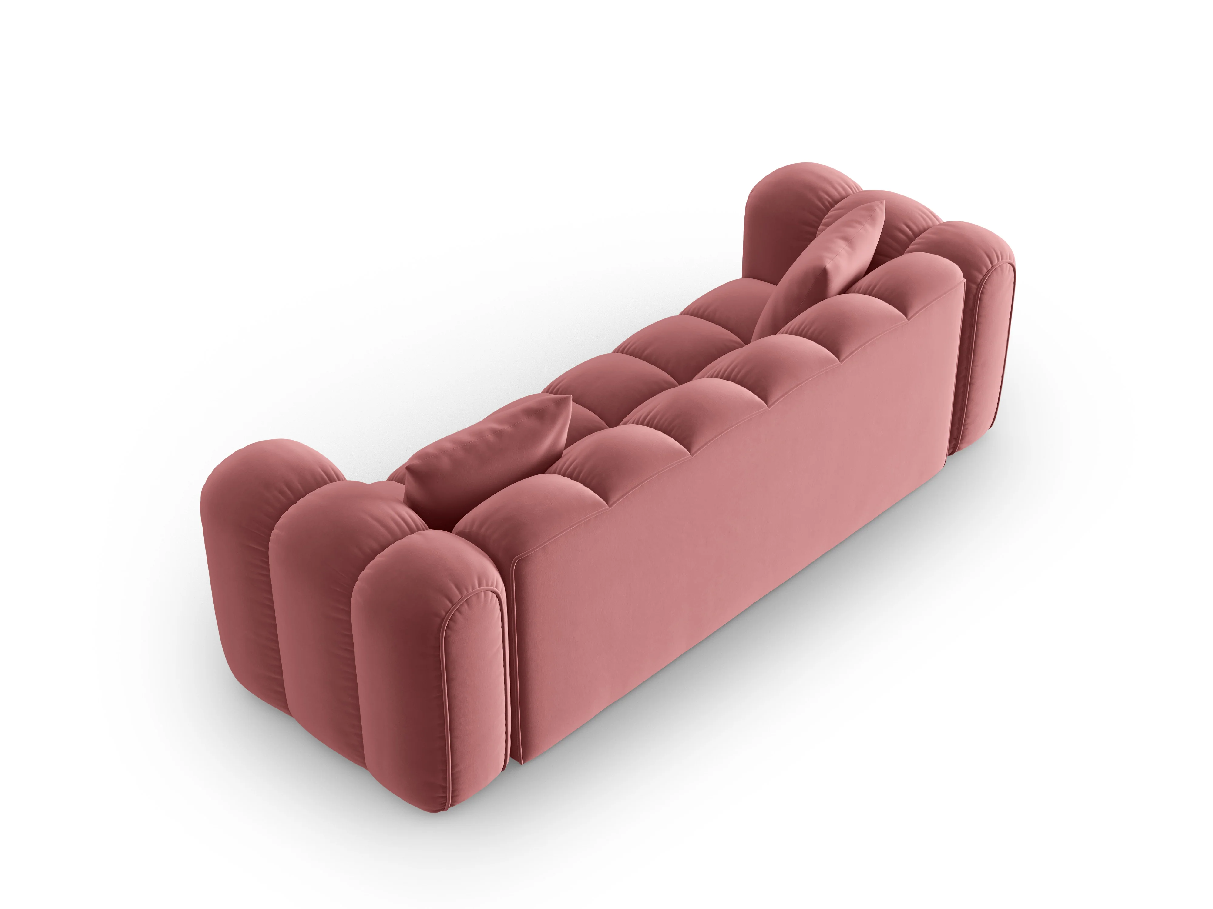 Sofa aksamitna 4-osobowa ASTRO różowy - Image 3