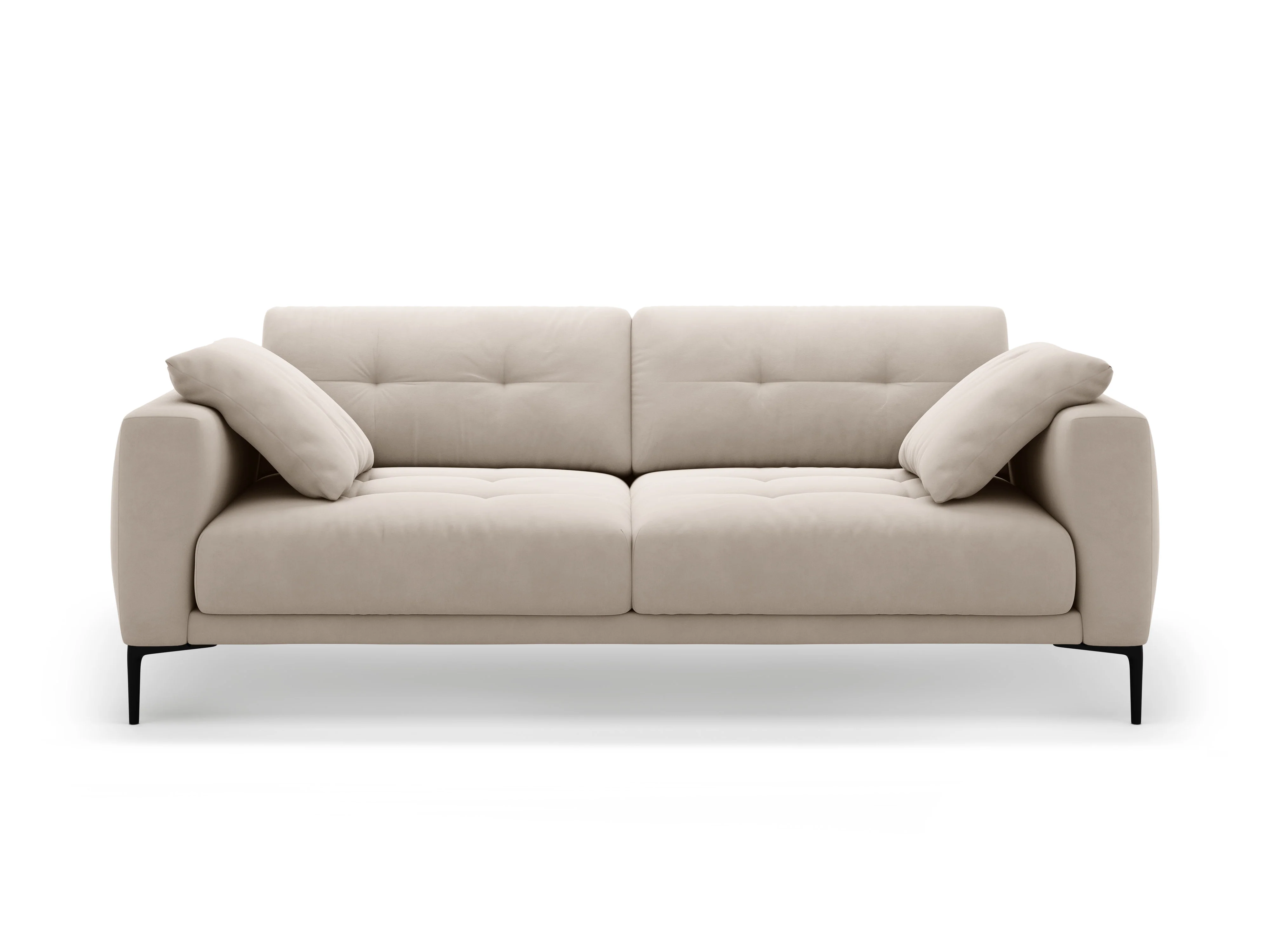 Sofa aksamitna 4-osobowa BEMY beżowy - Image 4