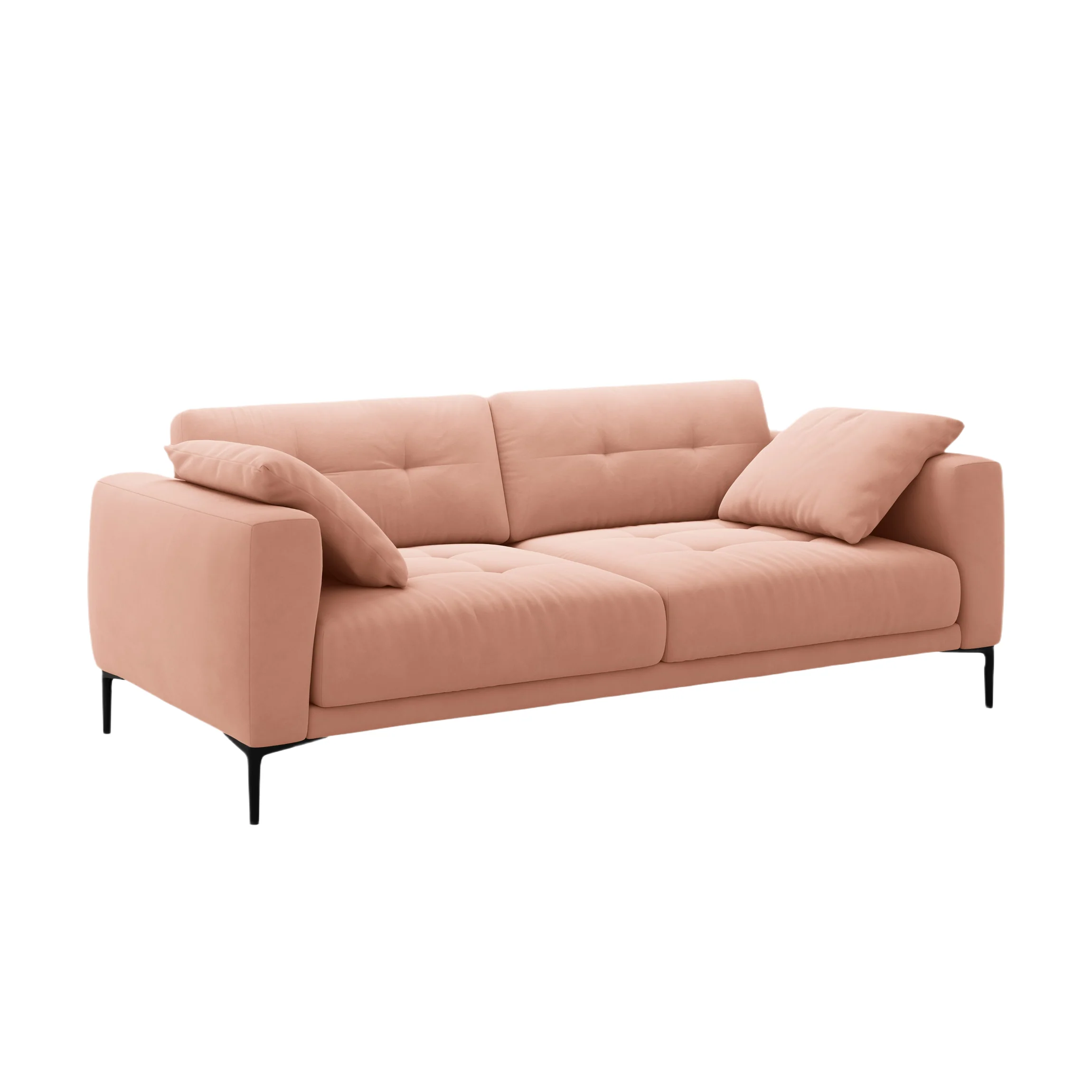 Sofa aksamitna 4-osobowa BEMY różowy