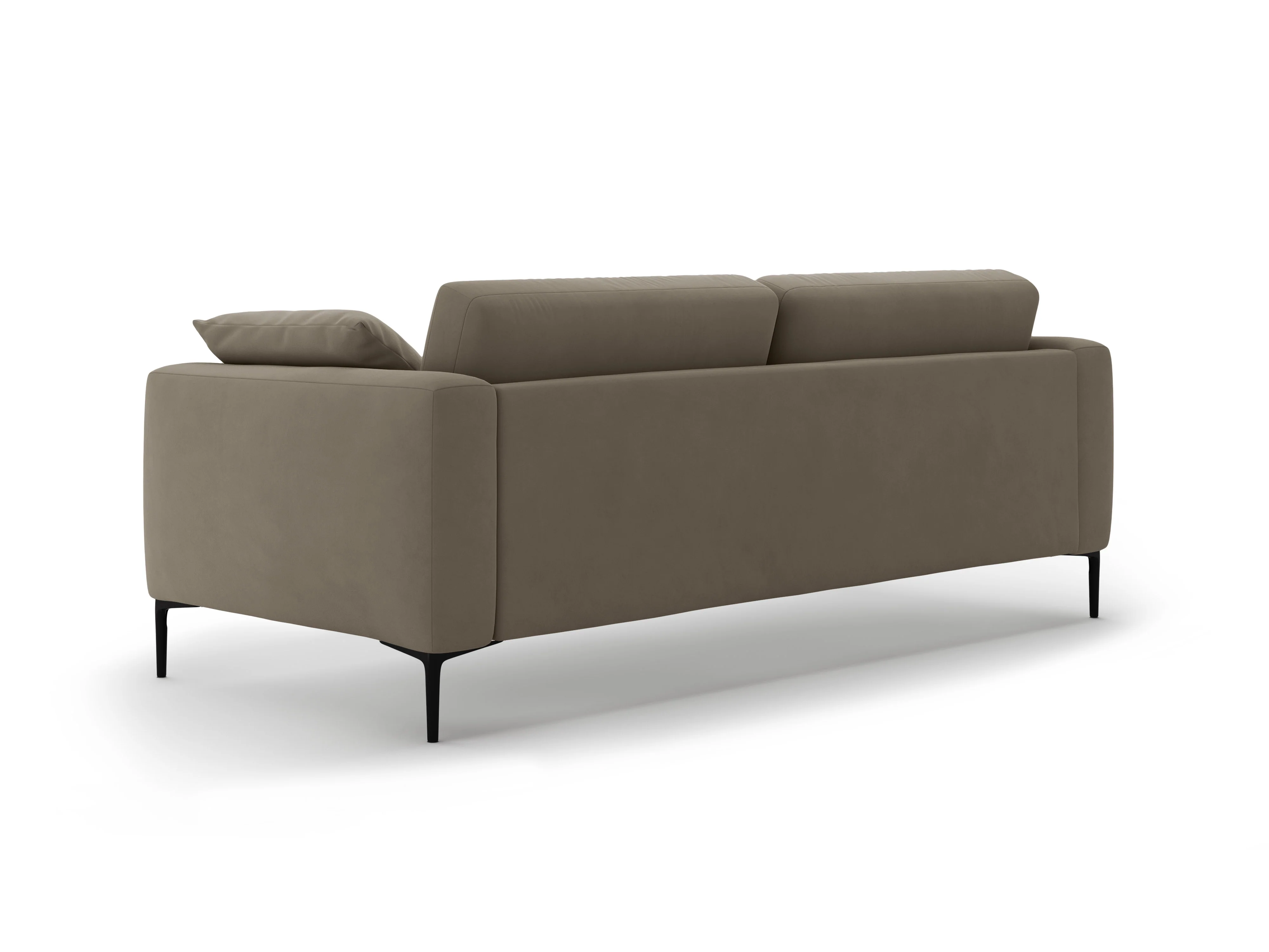 Sofa aksamitna 4-osobowa BEMY szarobrązowy - Image 5