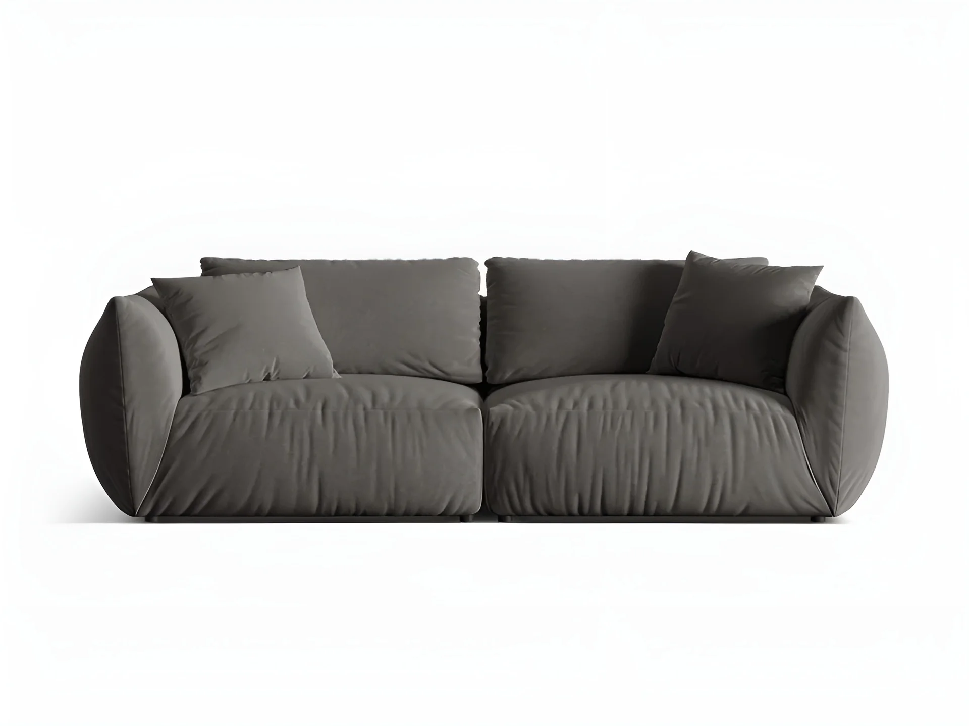 Sofa aksamitna 4-osobowa CHRIS ciemnoszary - Image 3