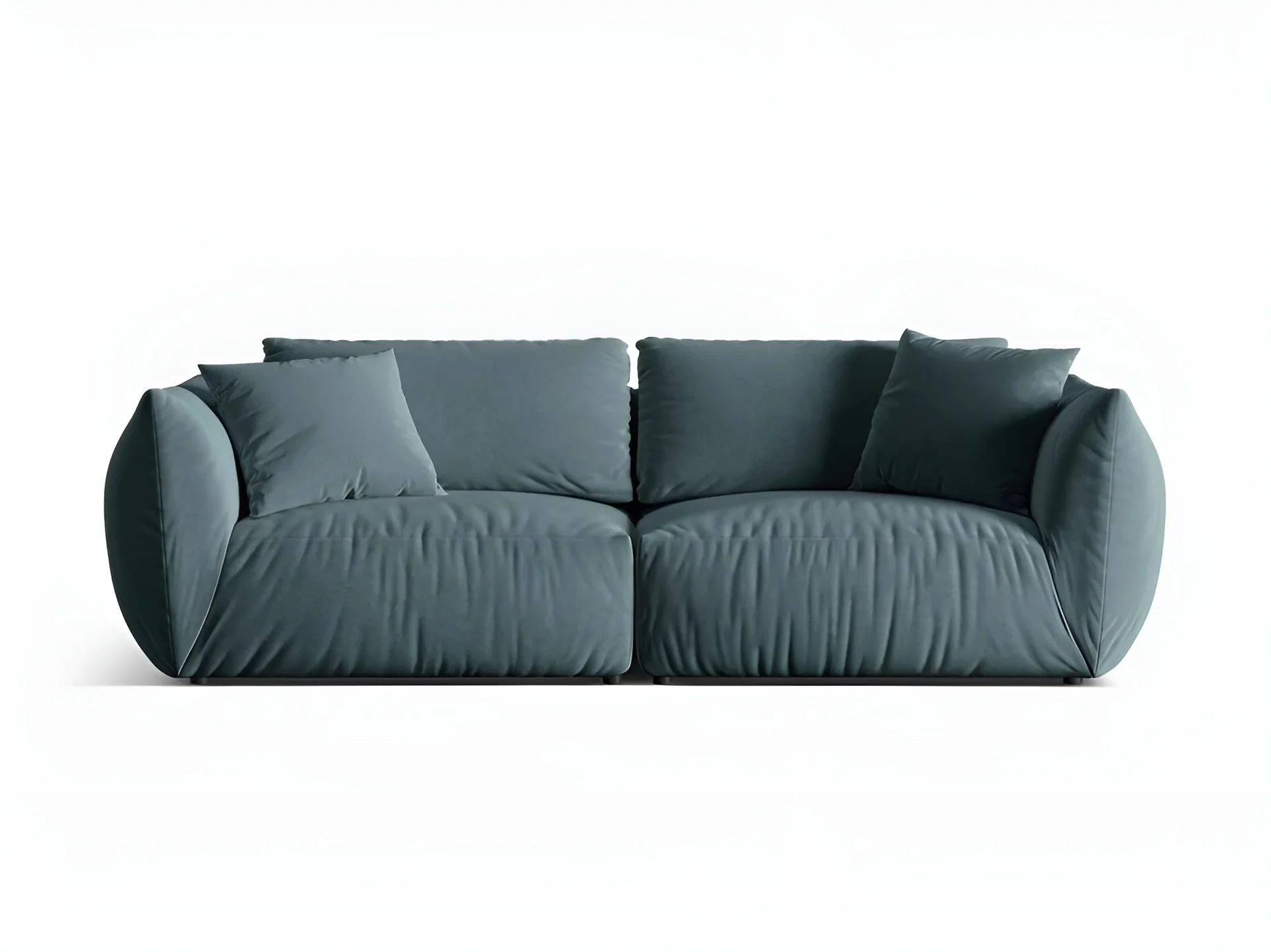 Sofa aksamitna 4-osobowa CHRIS jasnoniebieski - Image 3