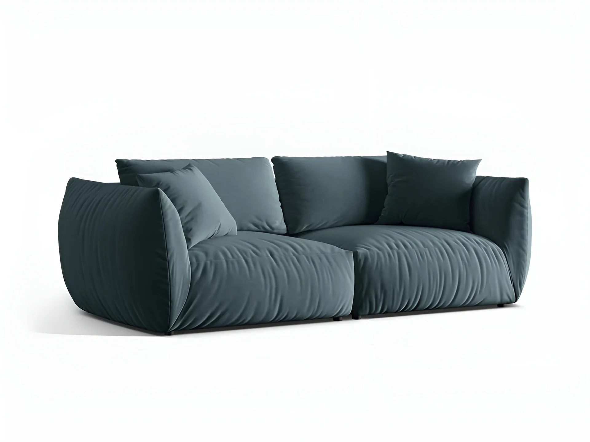 Sofa aksamitna 4-osobowa CHRIS jasnoniebieski - Image 5