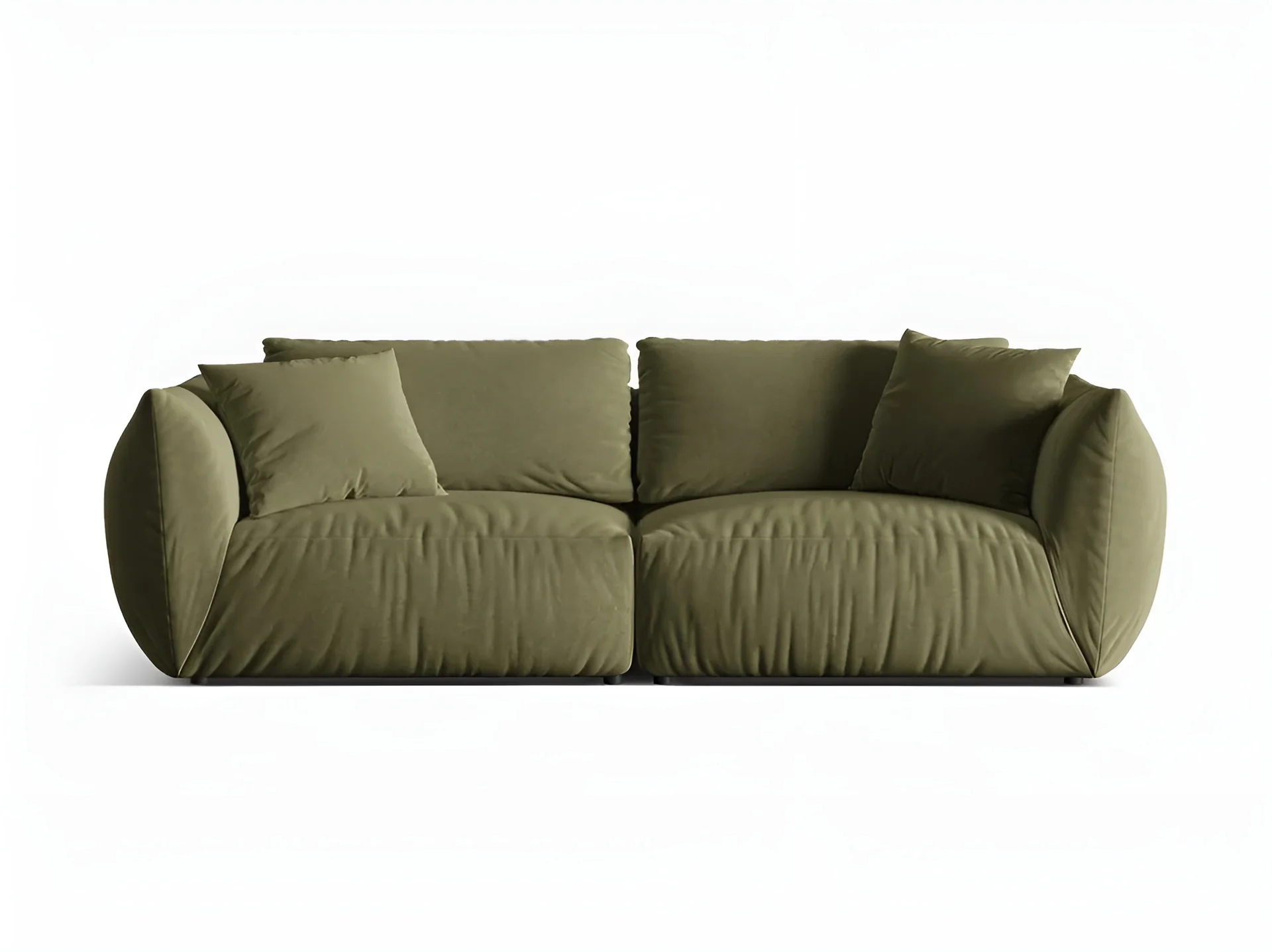 Sofa aksamitna 4-osobowa CHRIS jasnozielony - Image 3