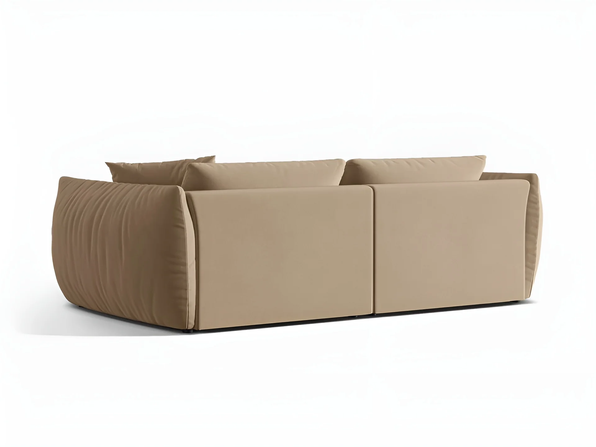Sofa aksamitna 4-osobowa CHRIS piaskowy - Image 4