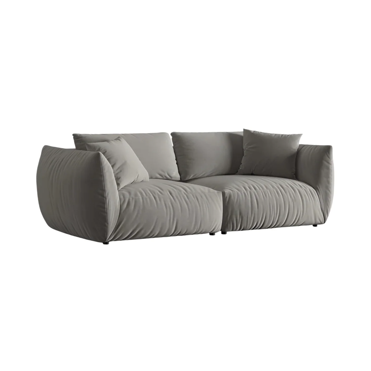 Sofa aksamitna 4-osobowa CHRIS szary