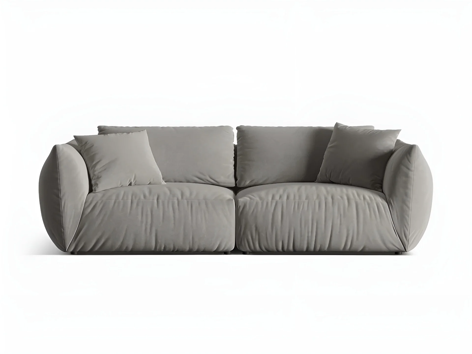 Sofa aksamitna 4-osobowa CHRIS szary - Image 5