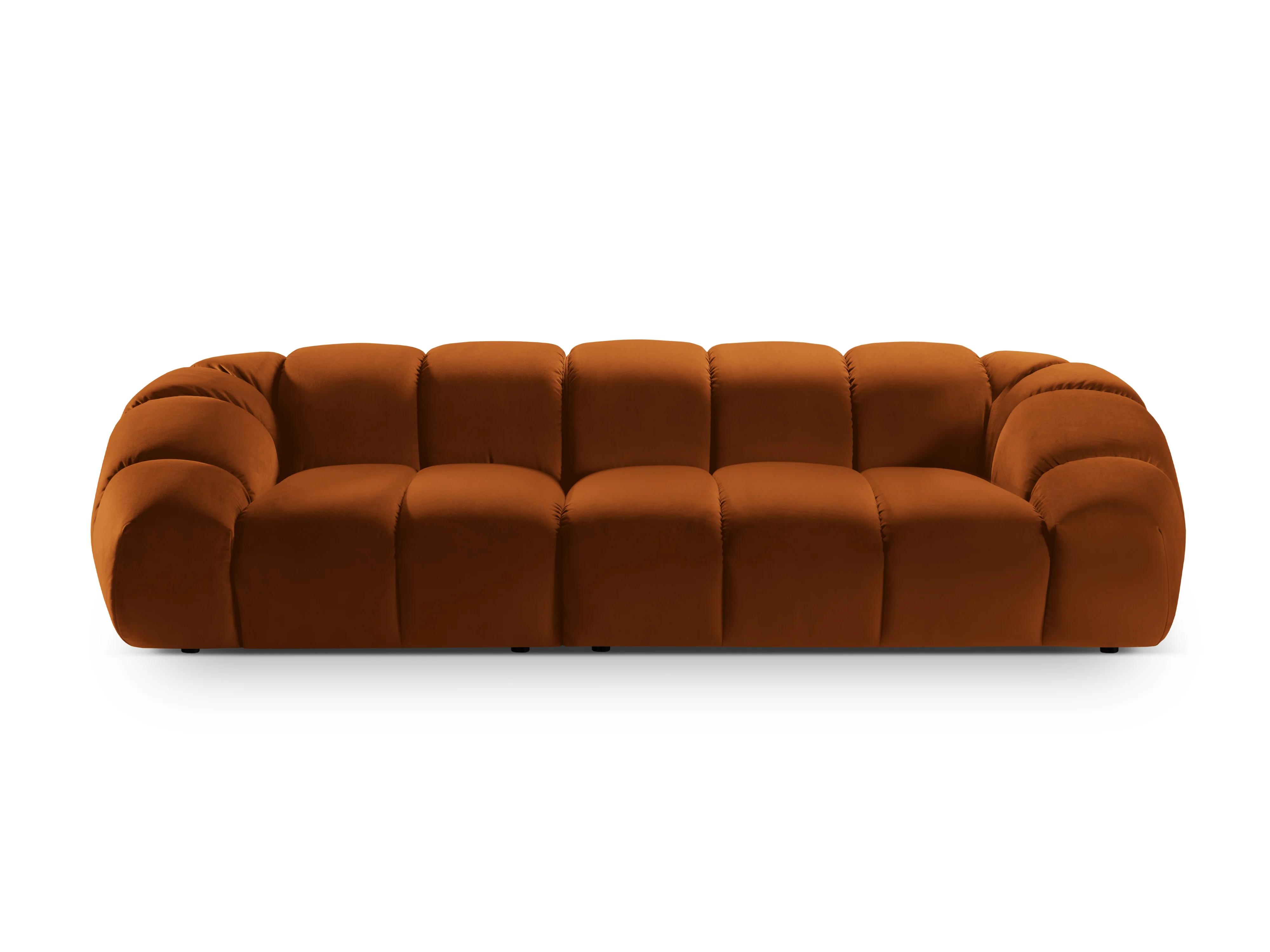 Sofa aksamitna 4-osobowa DIANA terracotta - Image 3