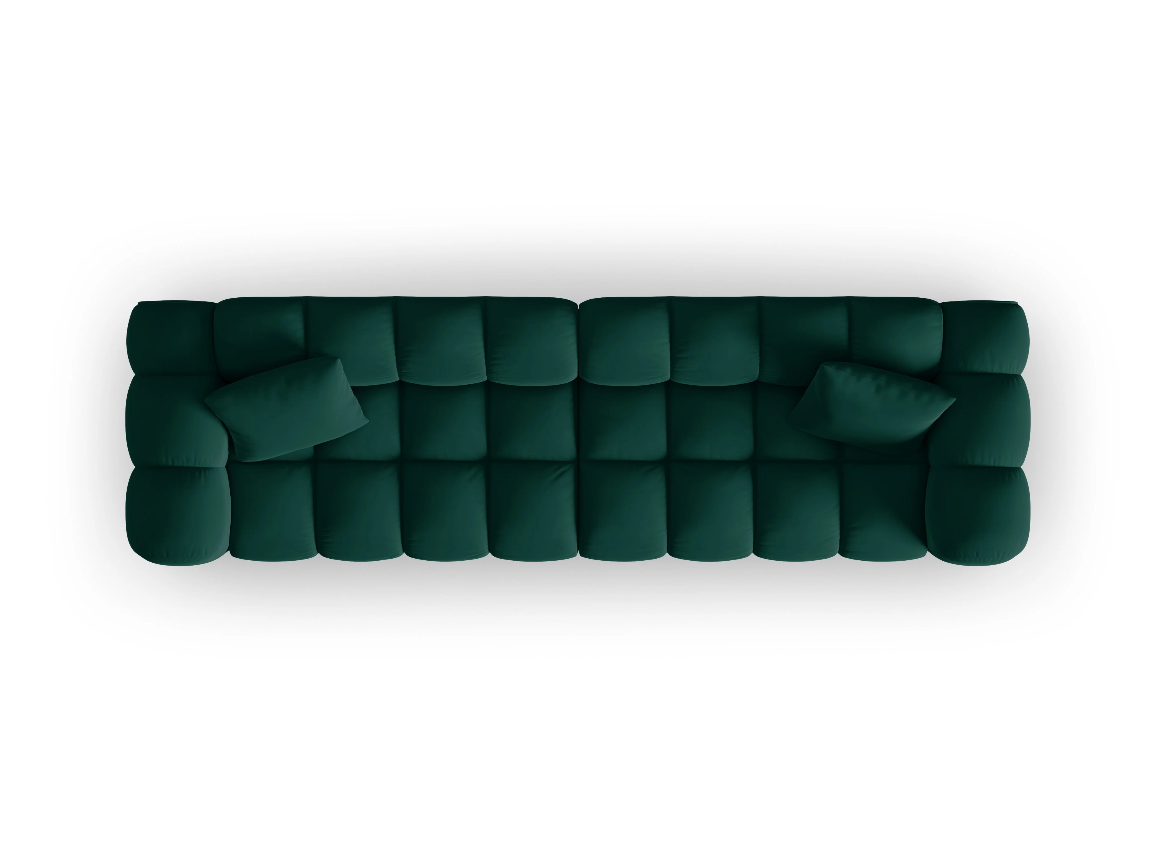 Sofa aksamitna 4-osobowa HALLEY butelkowa zieleń - Image 5