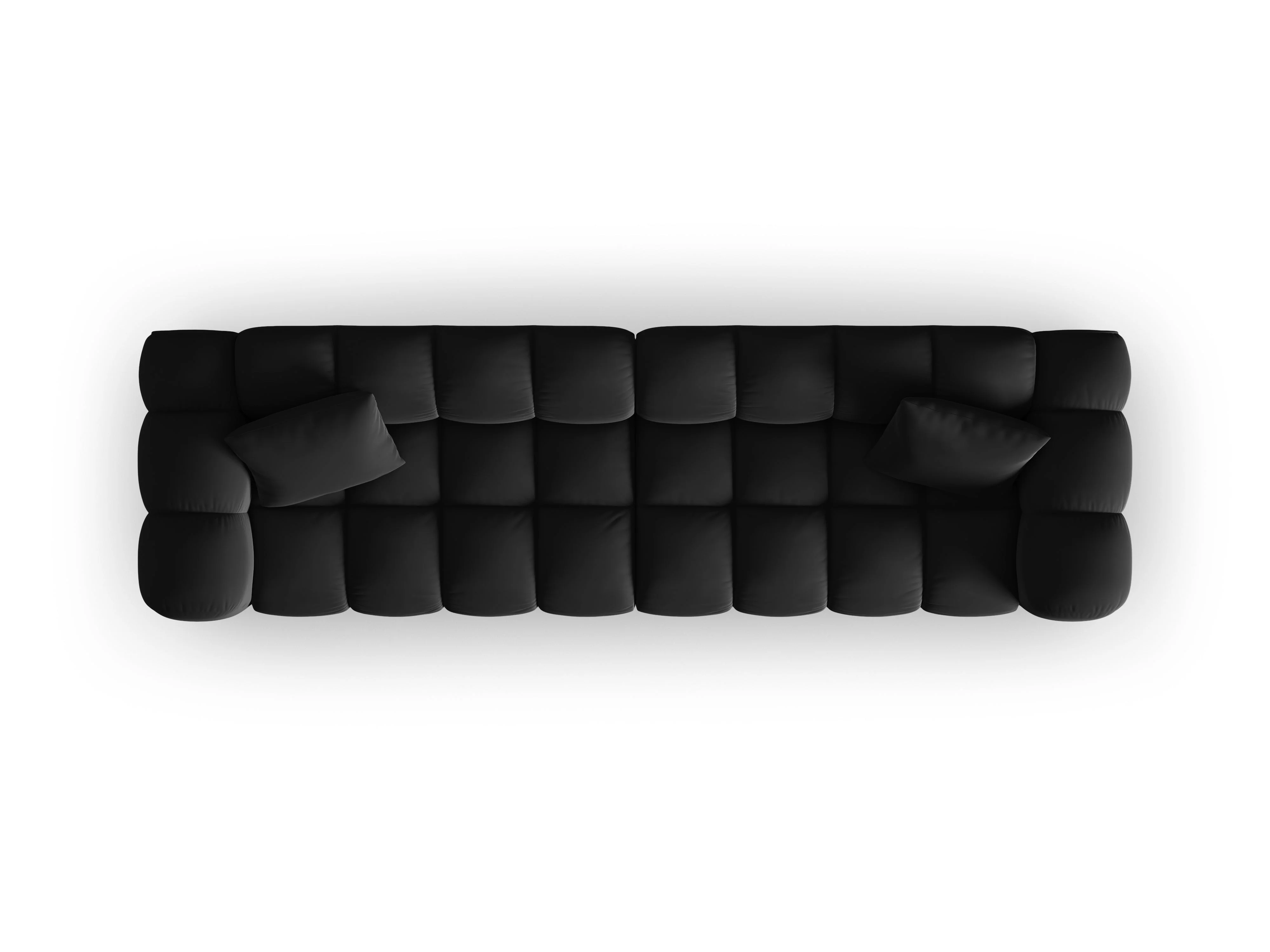 Sofa aksamitna 4-osobowa HALLEY czarny - Image 5