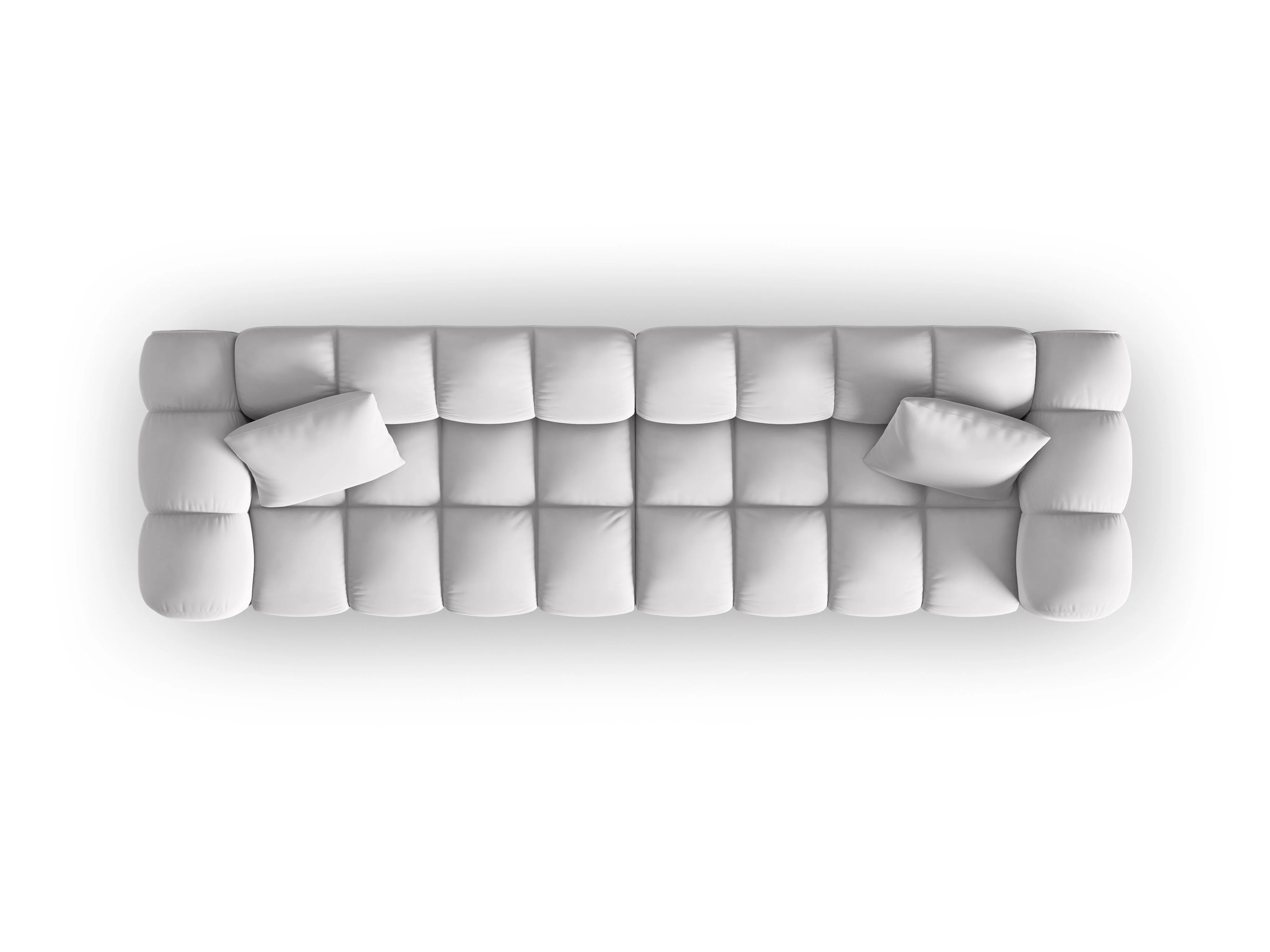 Sofa aksamitna 4-osobowa HALLEY srebrny - Image 5