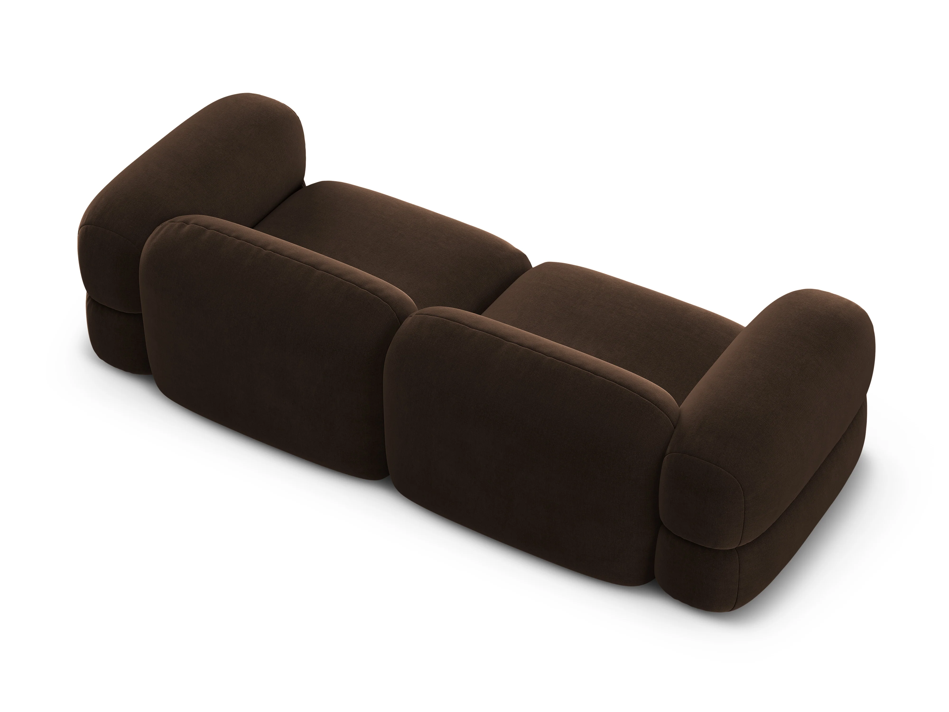 Sofa aksamitna 4-osobowa ROGER czekoladowy - Image 5