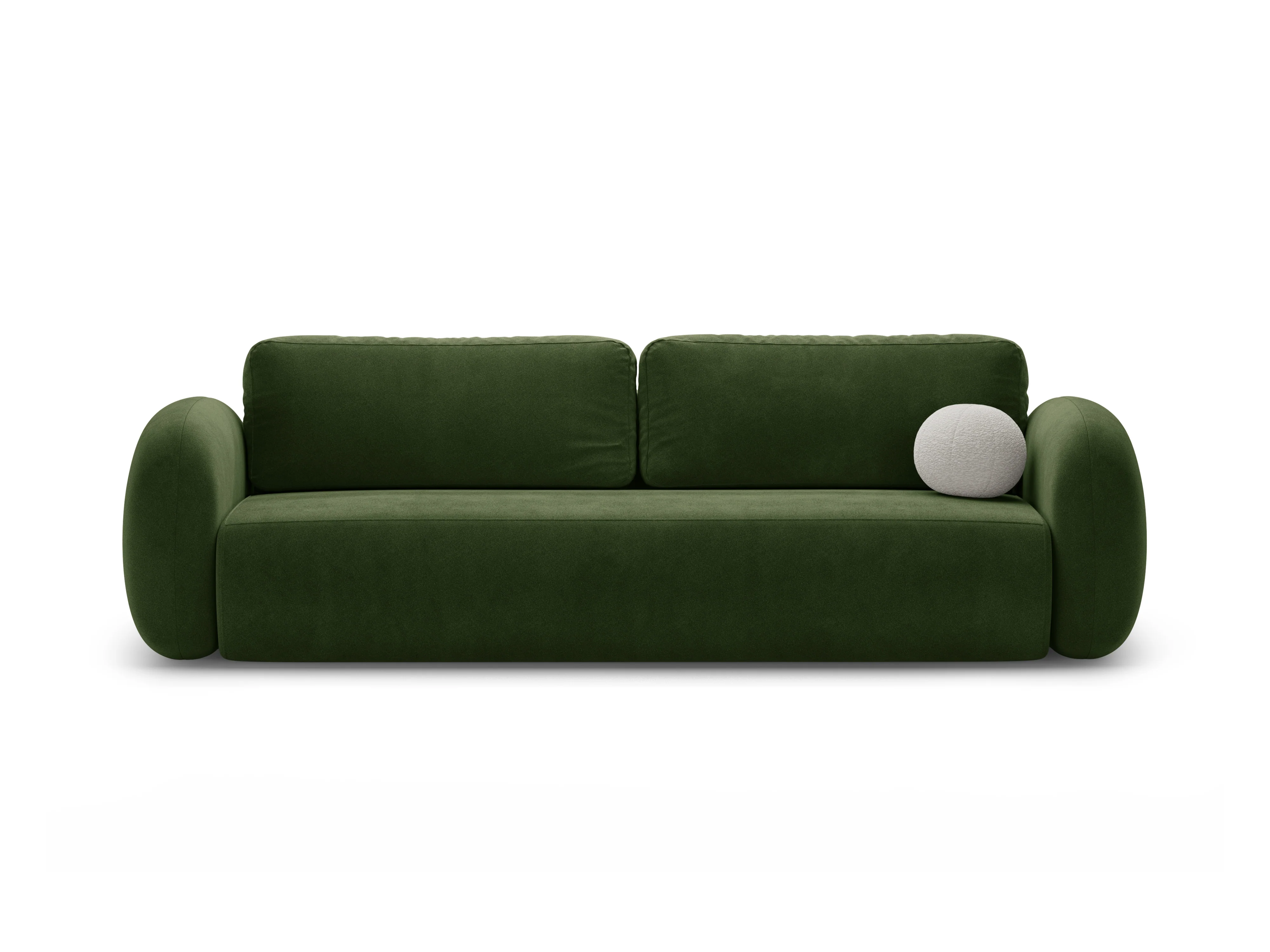 Sofa aksamitna z funkcją spania 3-osobowa TONALE wojskowa zieleń - Image 4