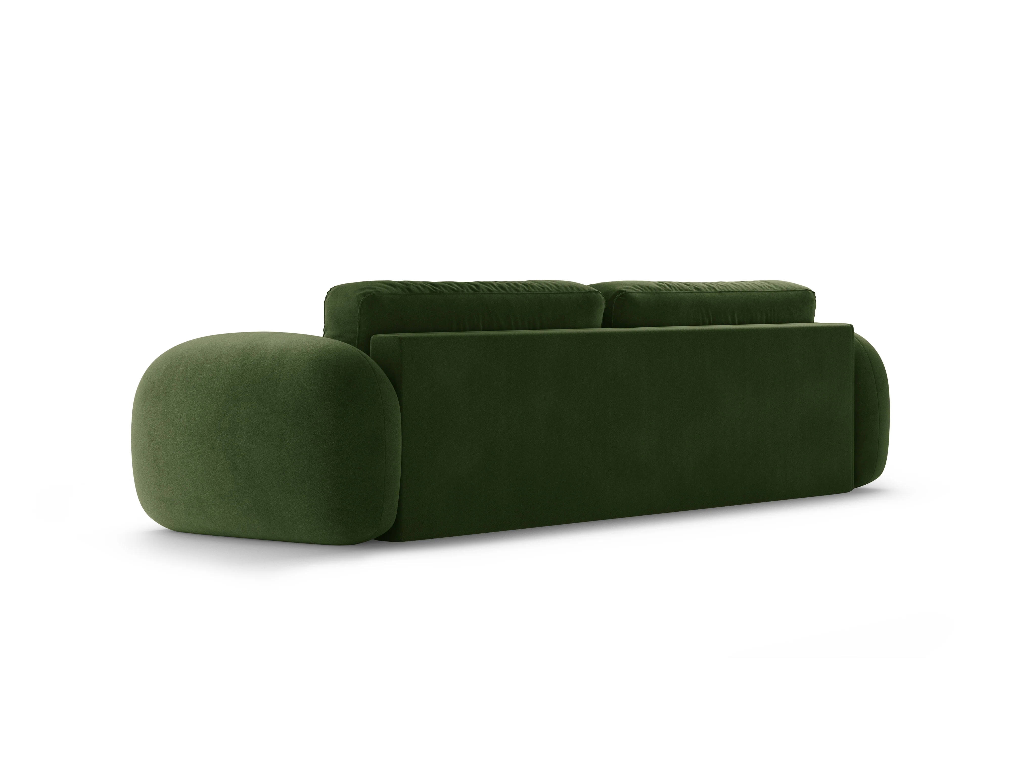 Sofa aksamitna z funkcją spania 3-osobowa TONALE wojskowa zieleń - Image 8