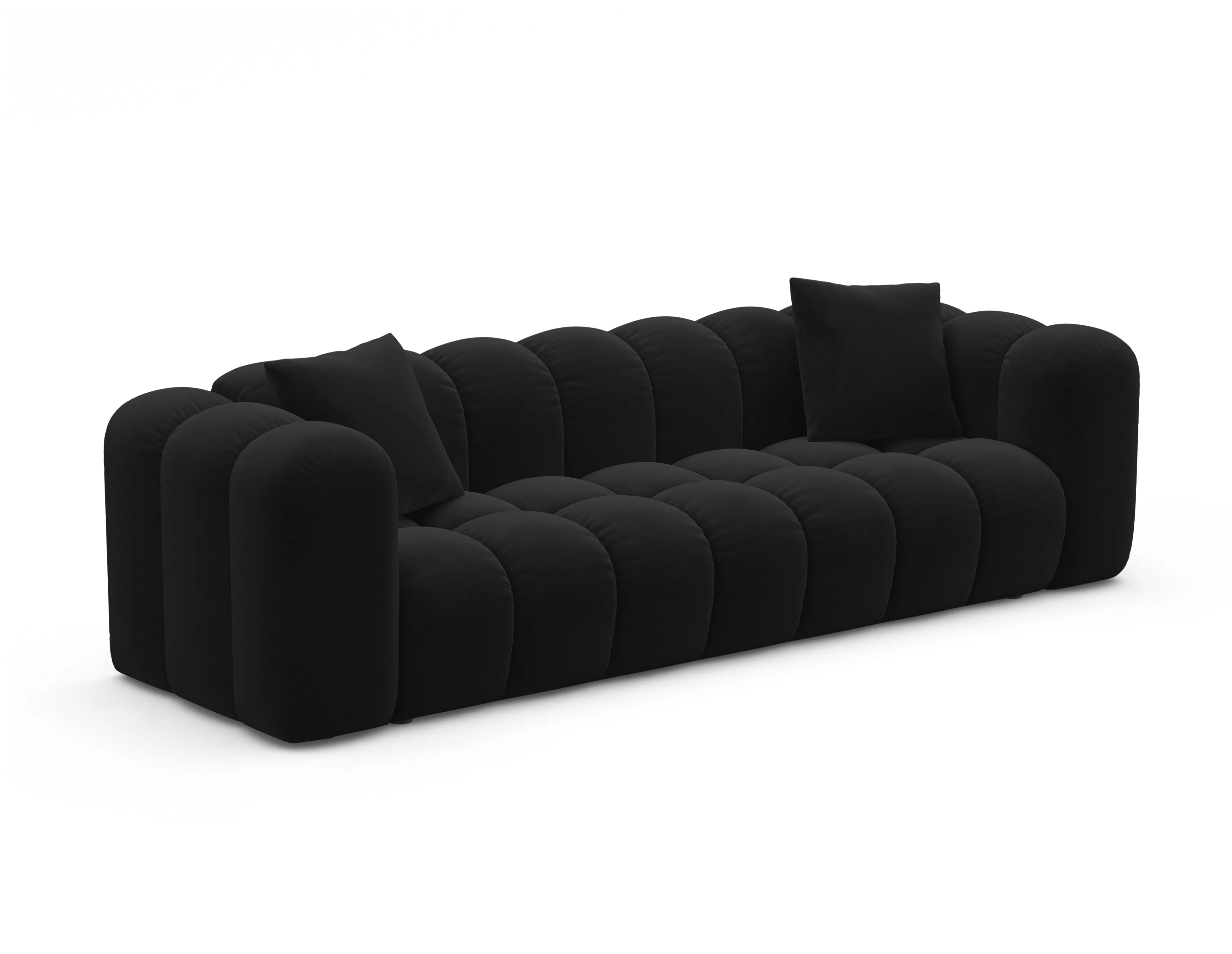 Sofa aksamitna z funkcją spania ASTRO czarny