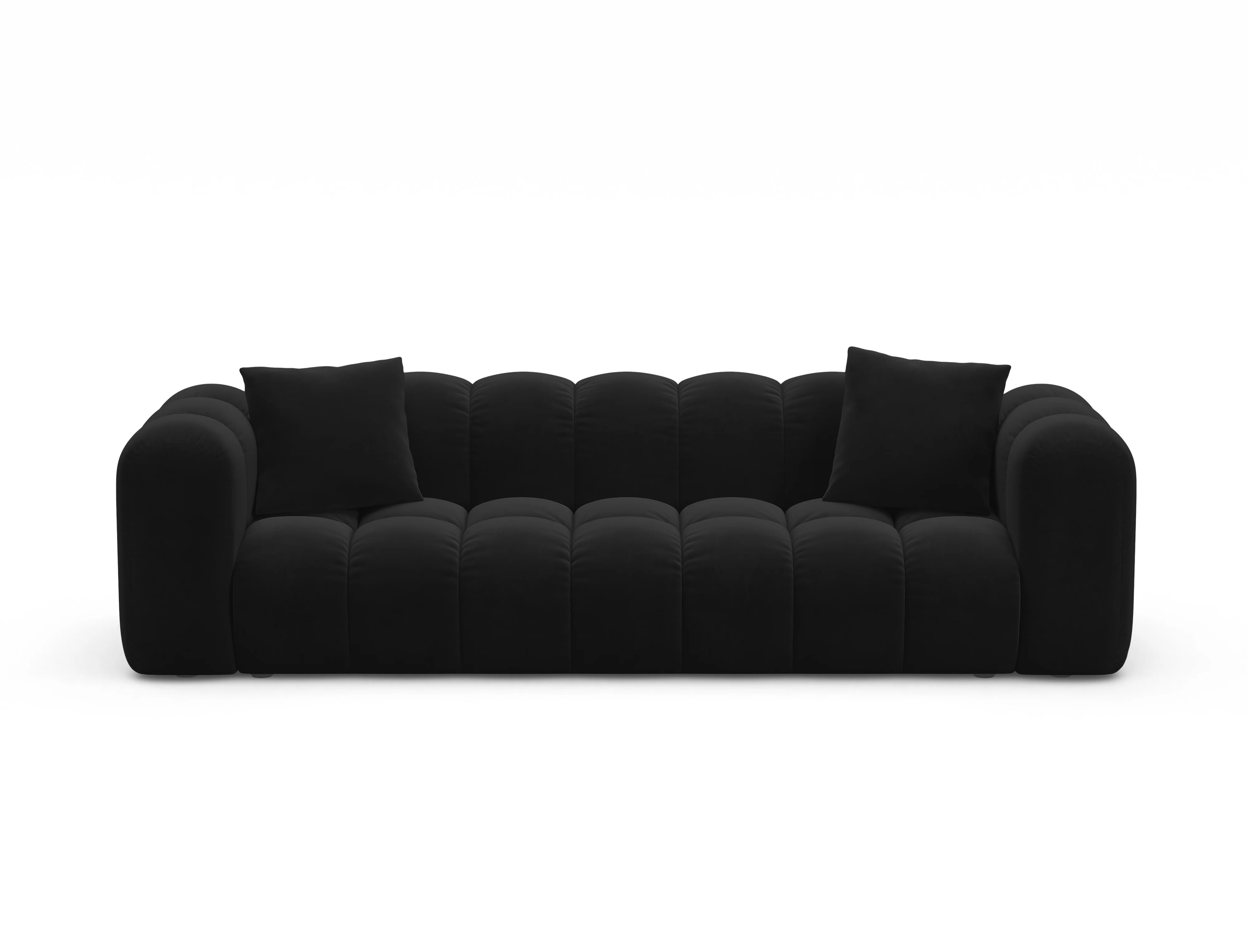 Sofa aksamitna z funkcją spania ASTRO czarny - Image 2