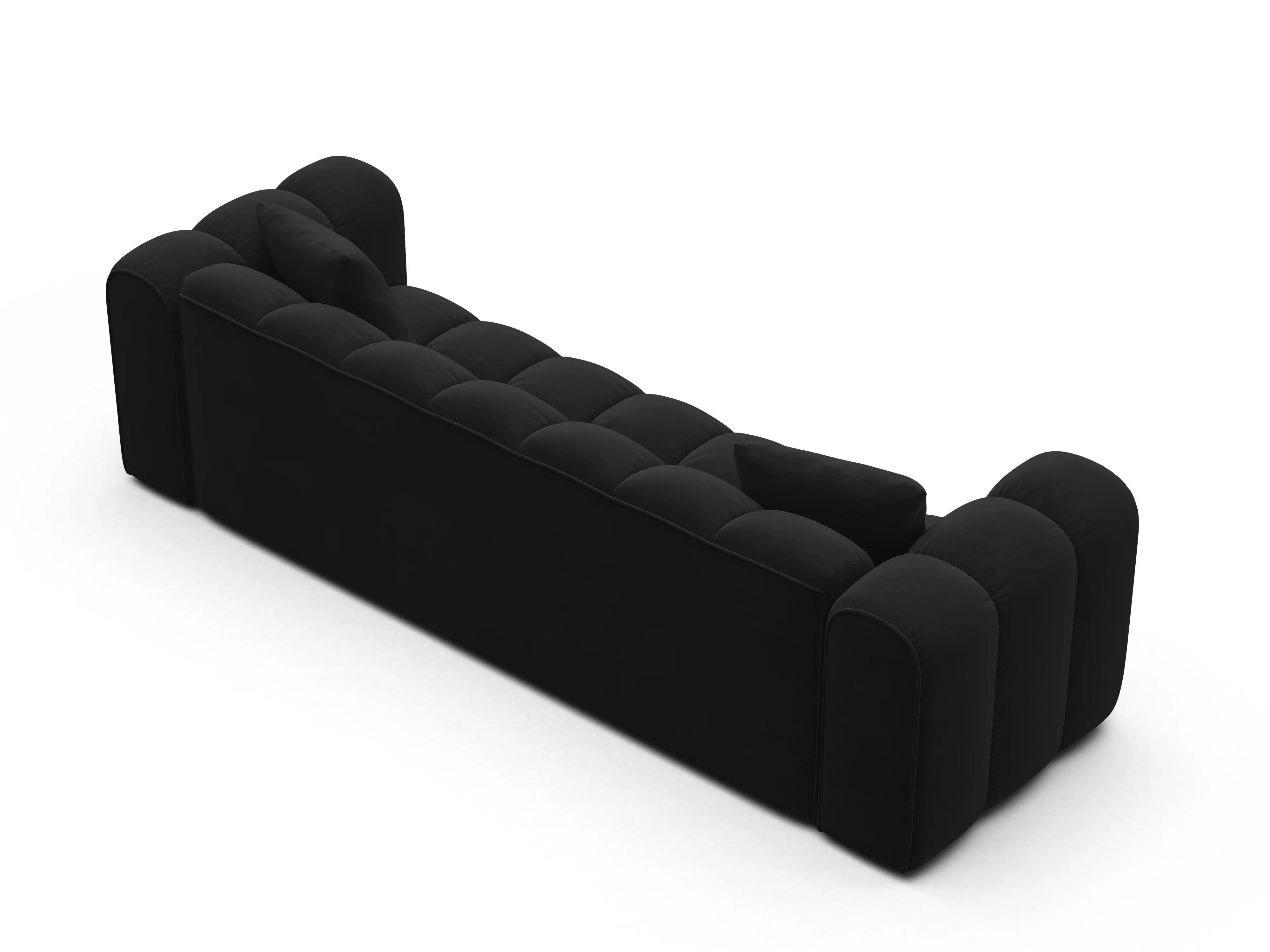 Sofa aksamitna z funkcją spania ASTRO czarny - Image 5