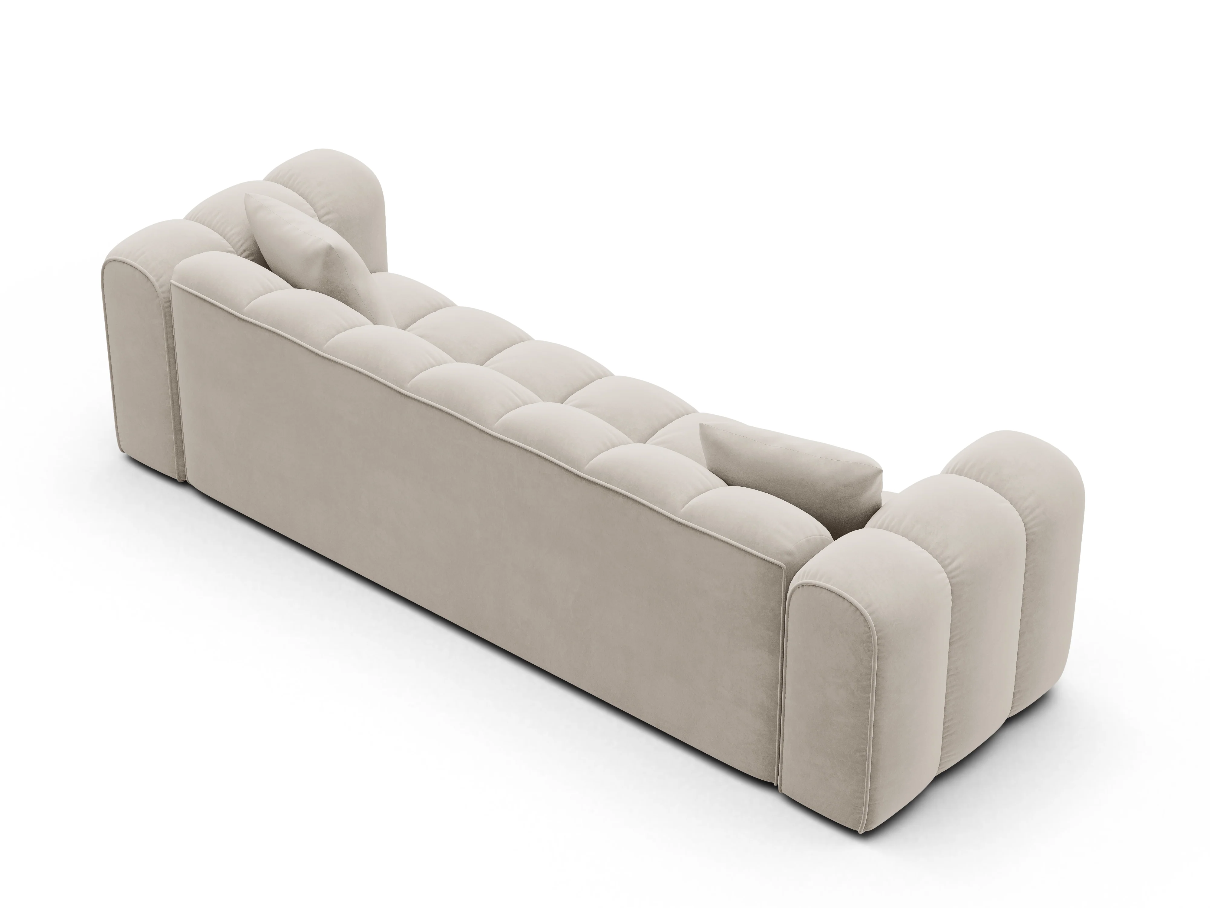 Sofa aksamitna z funkcją spania ASTRO ecru - Image 5