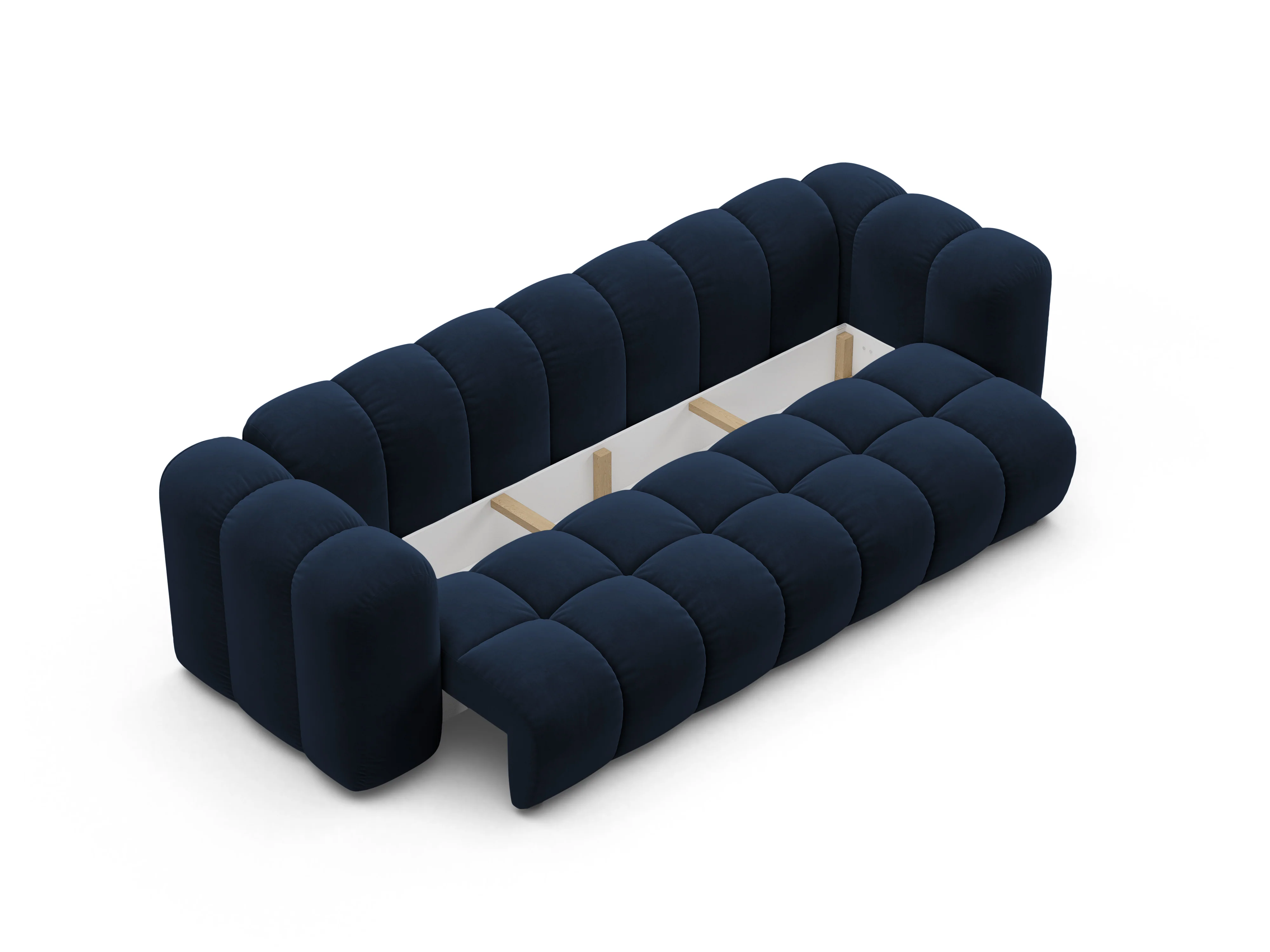 Sofa aksamitna z funkcją spania ASTRO granat królewski - Image 5