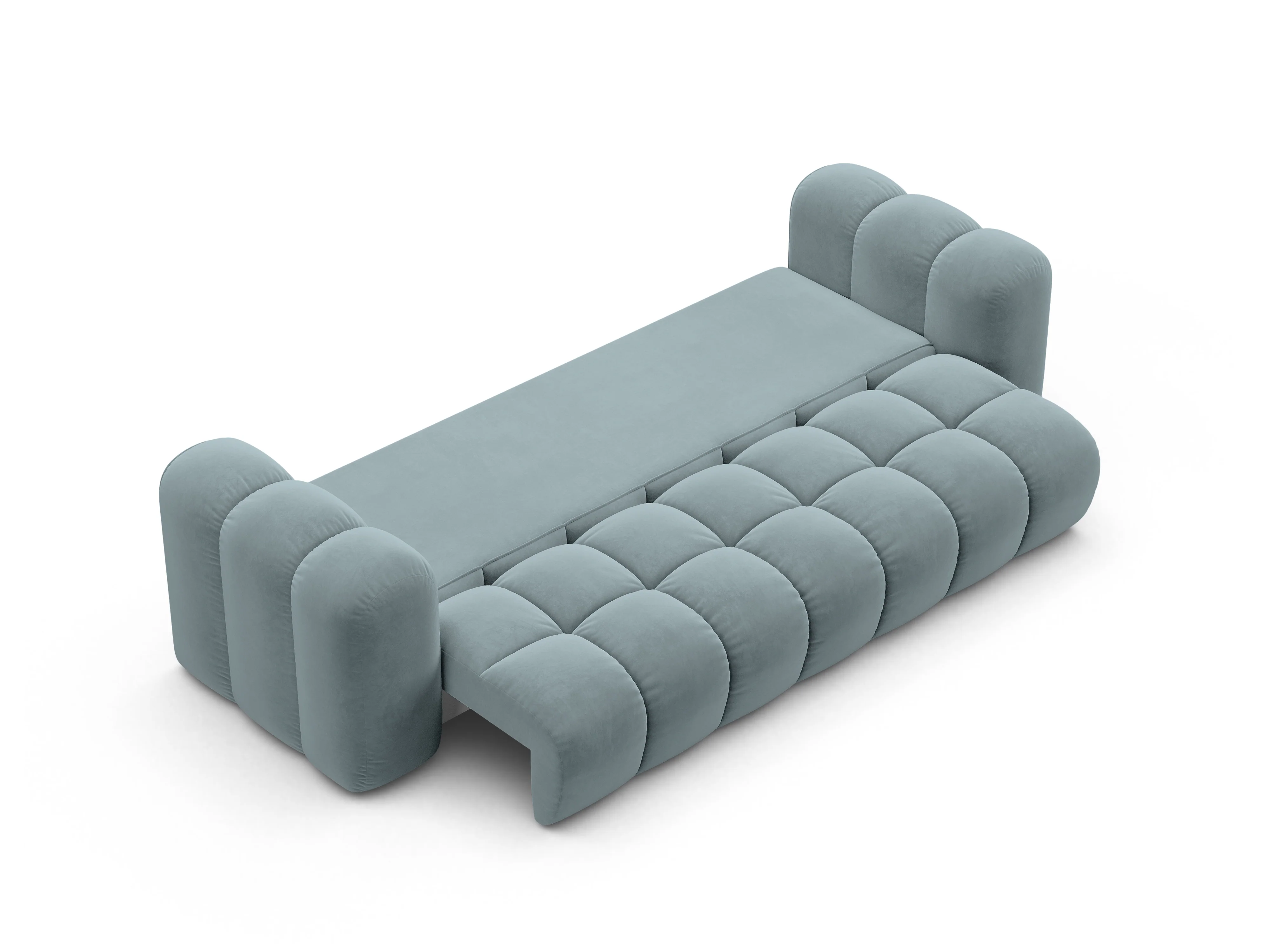 Sofa aksamitna z funkcją spania ASTRO jasnoniebieski - Image 3