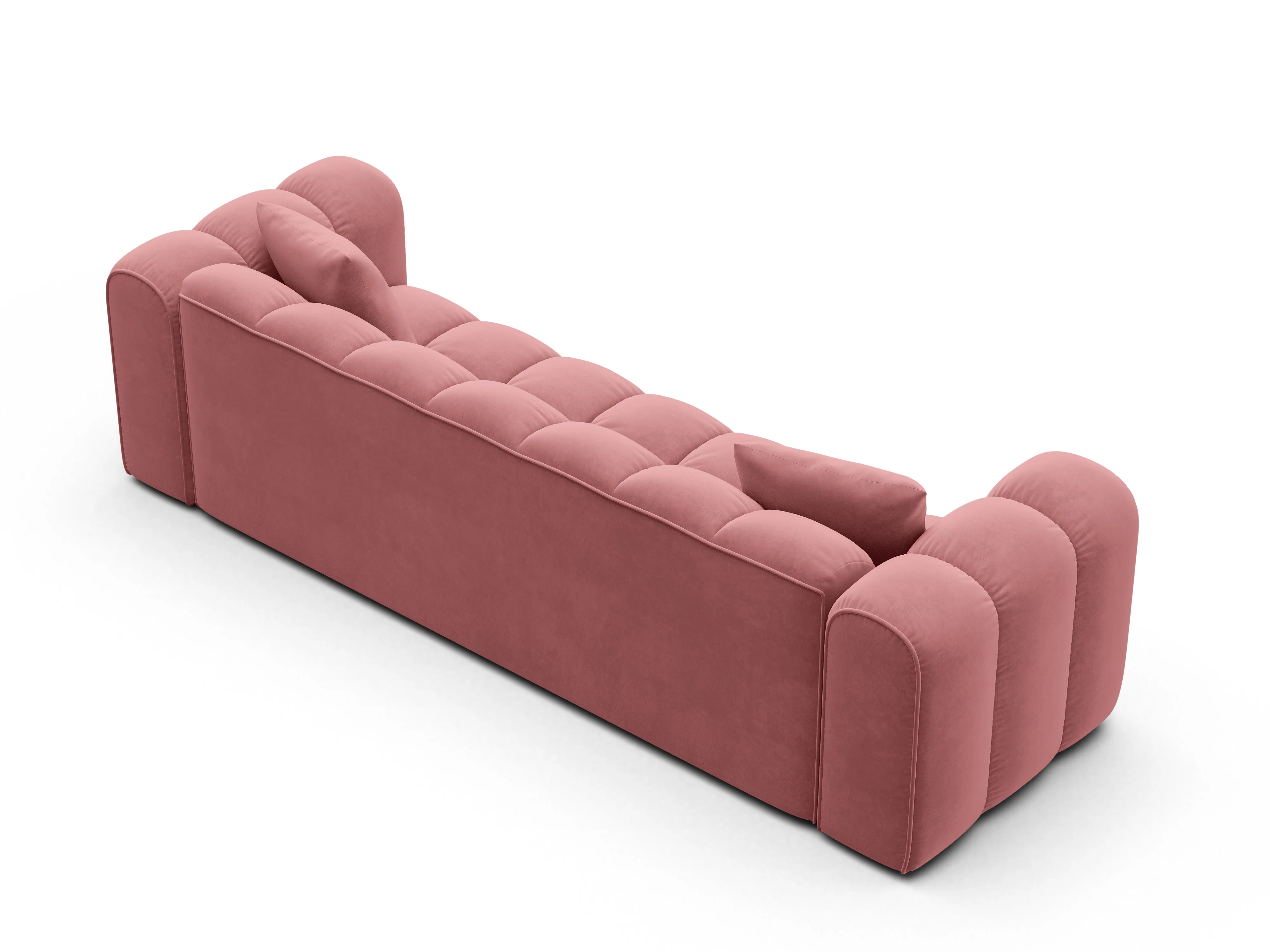 Sofa aksamitna z funkcją spania ASTRO różowy - Image 5
