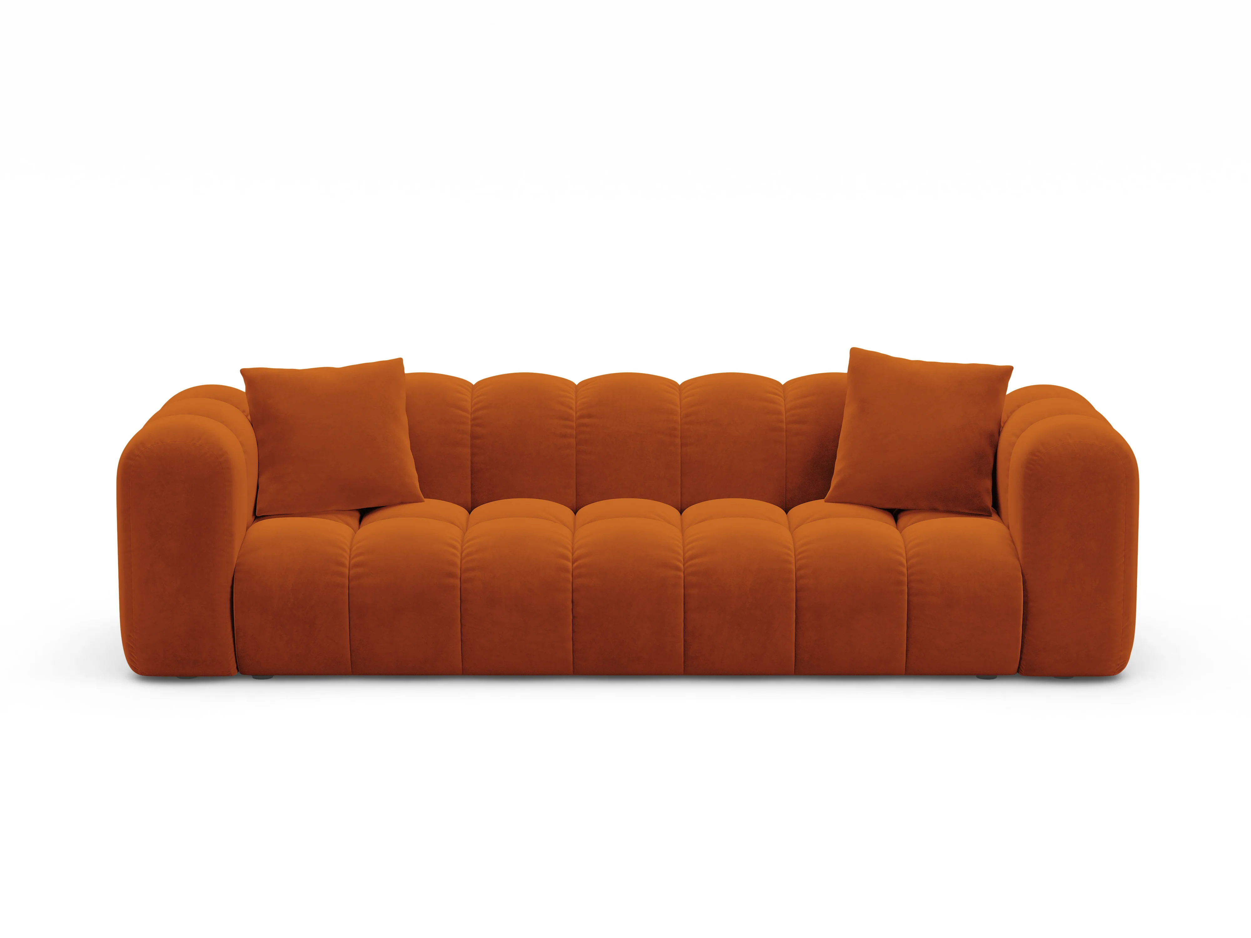 Sofa aksamitna z funkcją spania ASTRO rudy - Image 2
