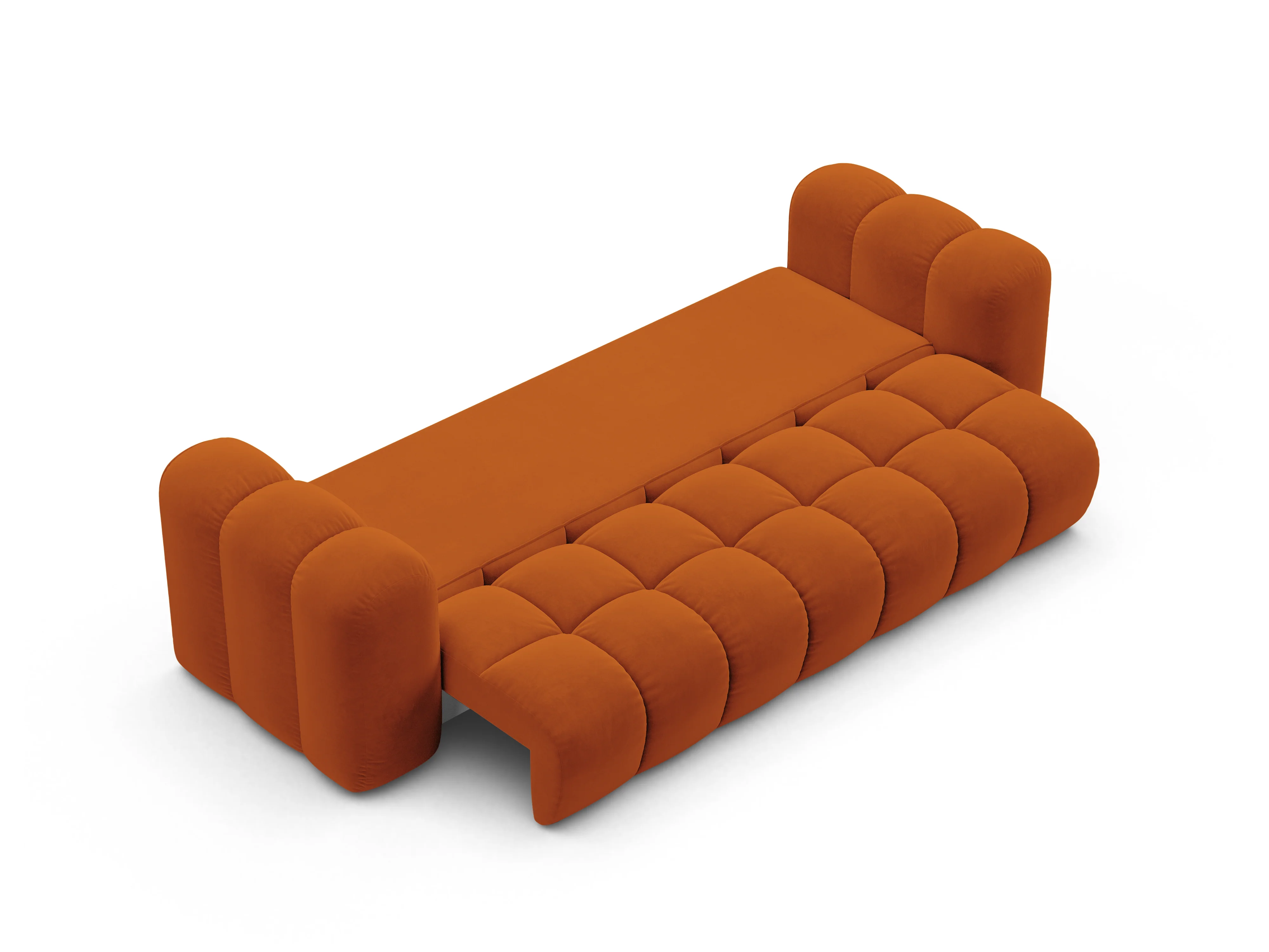 Sofa aksamitna z funkcją spania ASTRO rudy - Image 3