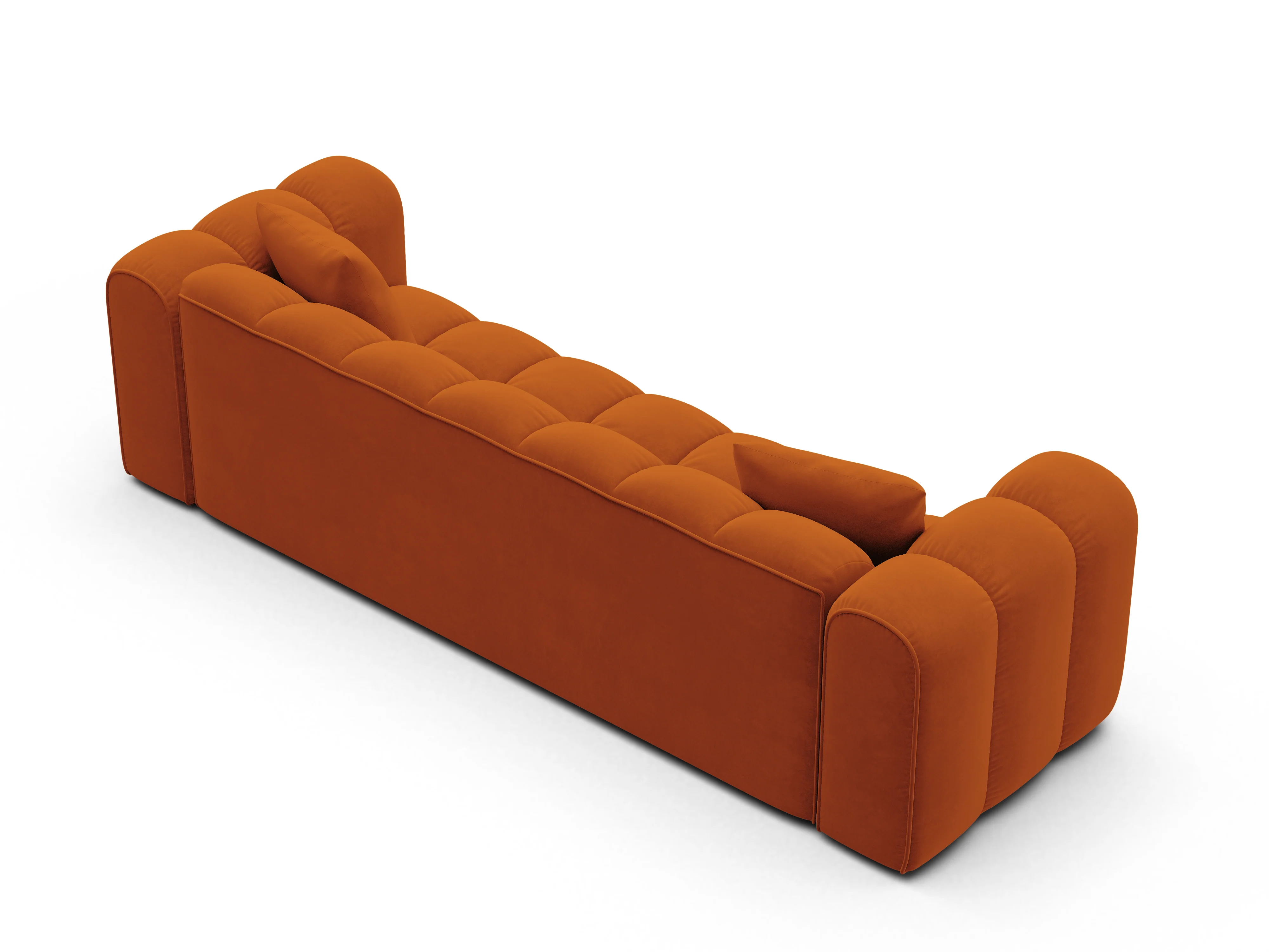 Sofa aksamitna z funkcją spania ASTRO rudy - Image 5
