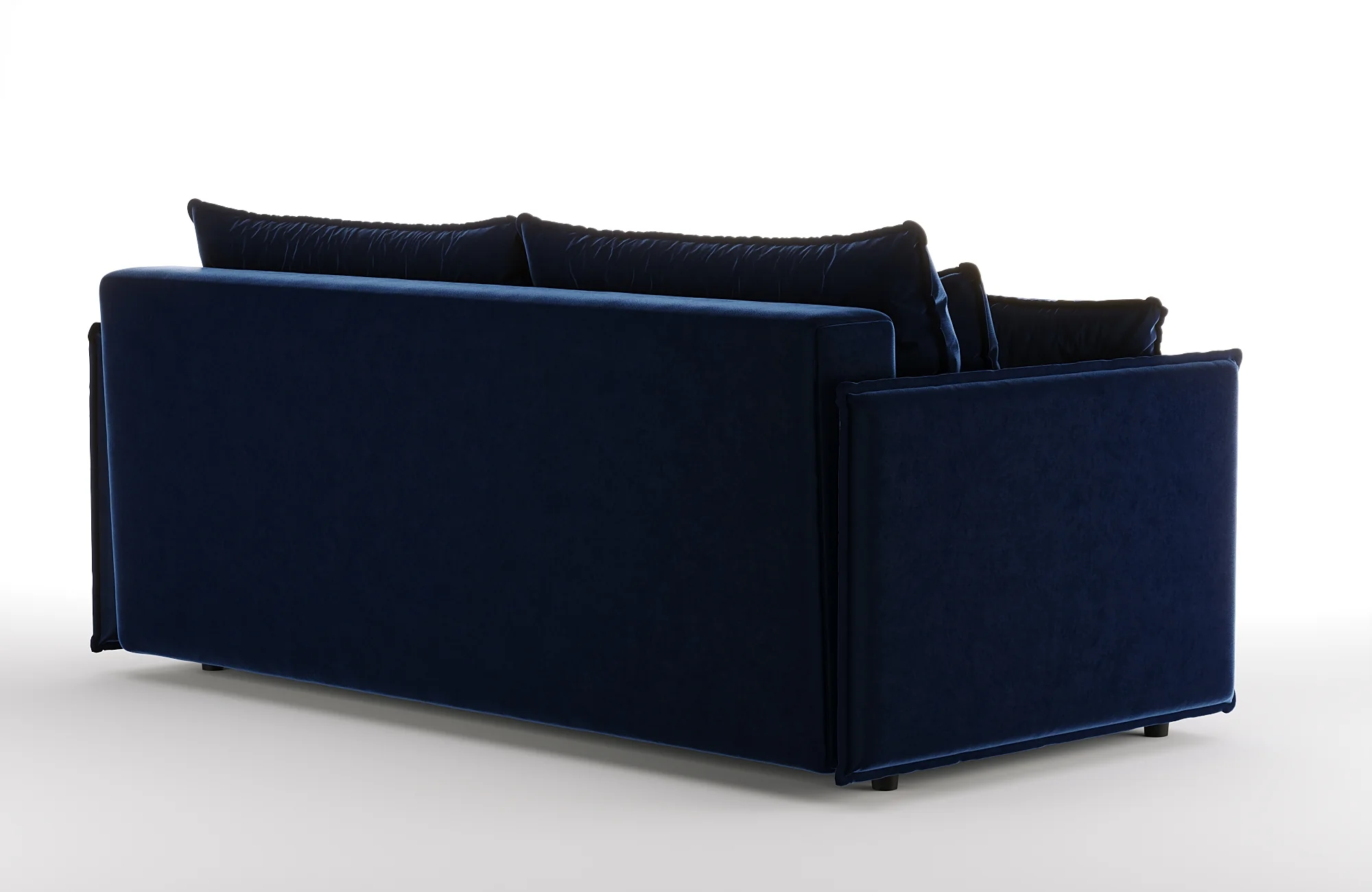 Sofa aksamitna z funkcją spania FABIEN granatowy - Image 4
