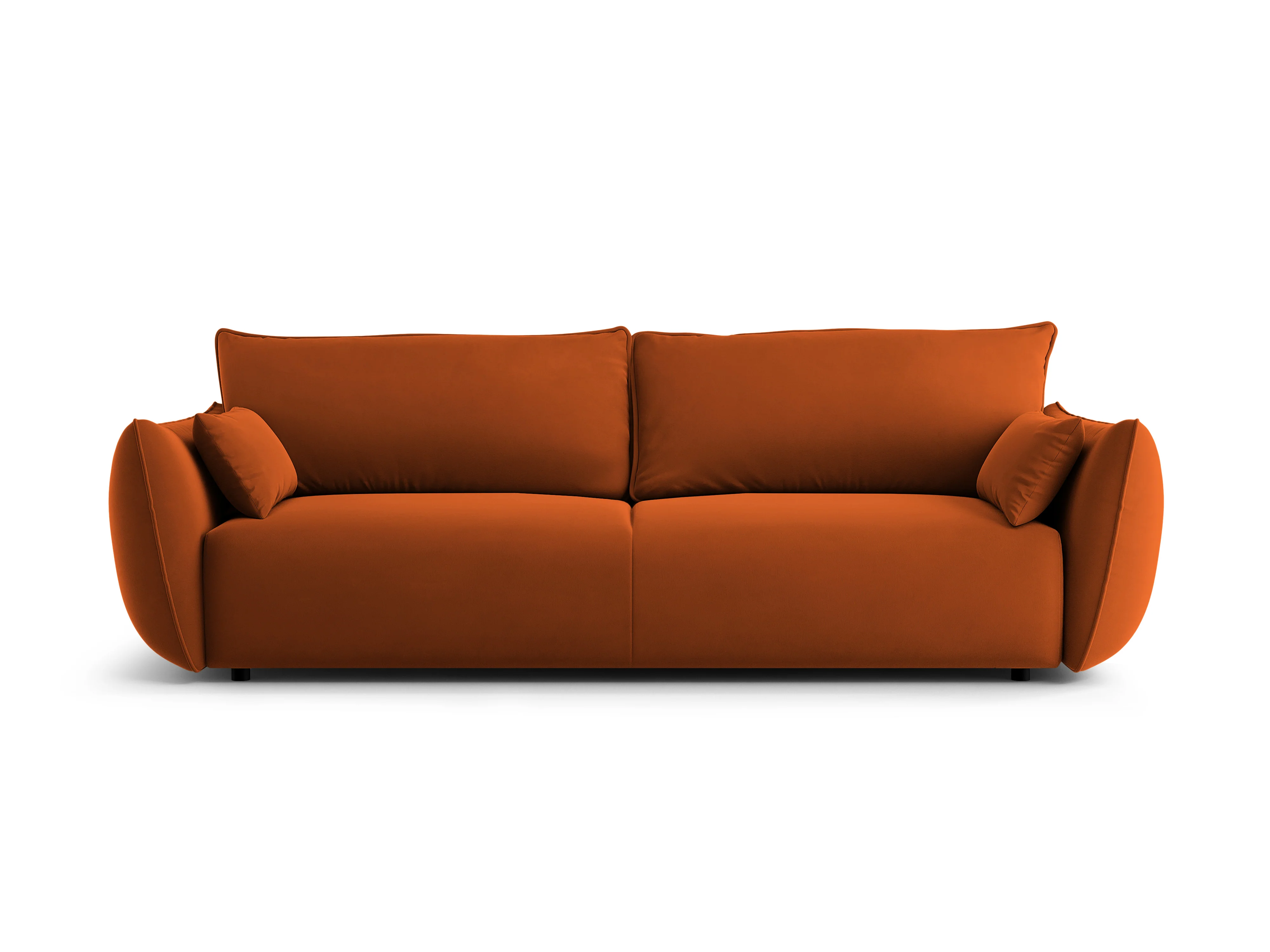Sofa aksamitna z funkcją spania MATERA ceglany - Image 3