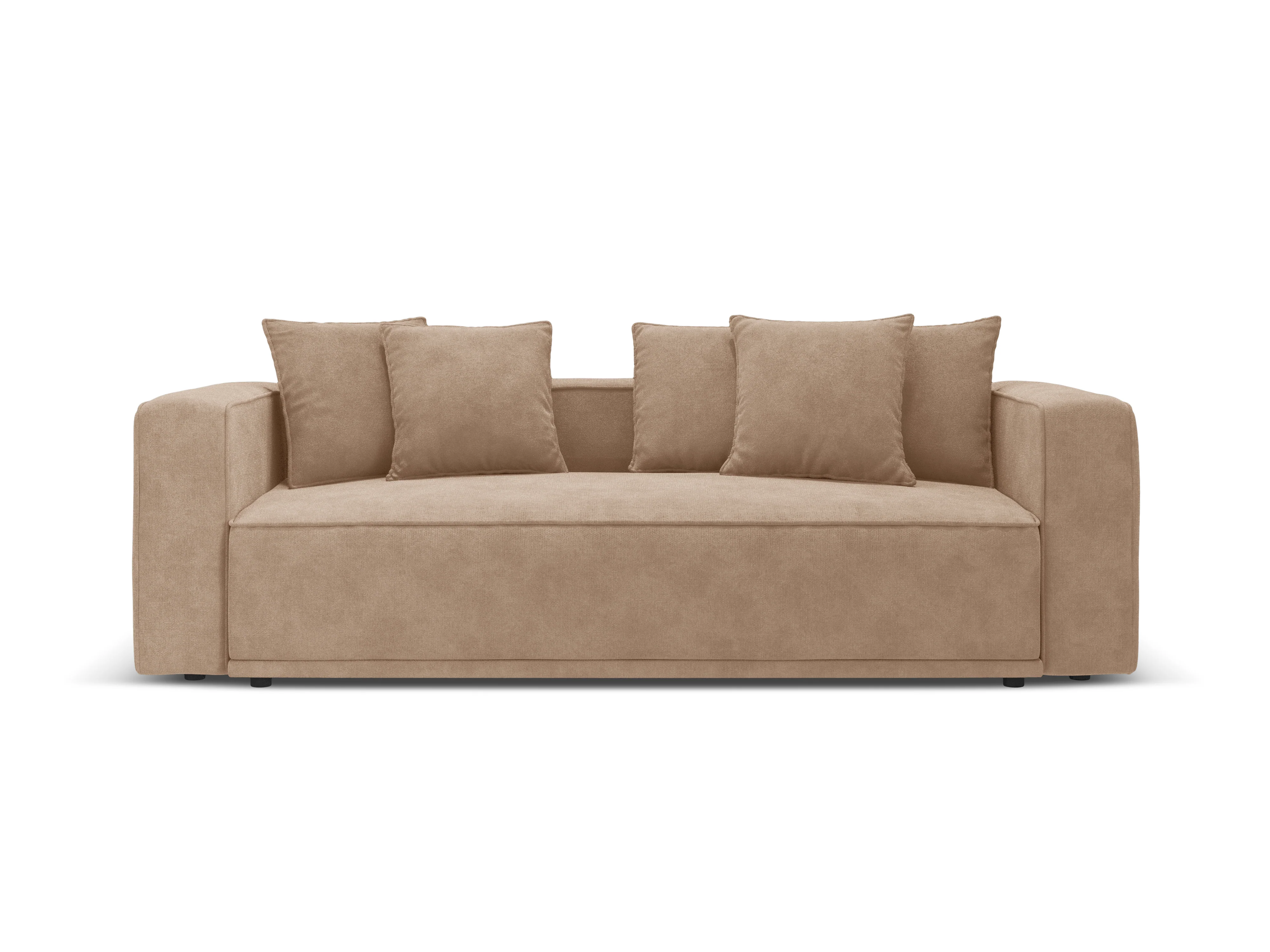 Sofa aksamitna z funkcją spania RIBES ciemnobeżowy - Image 3