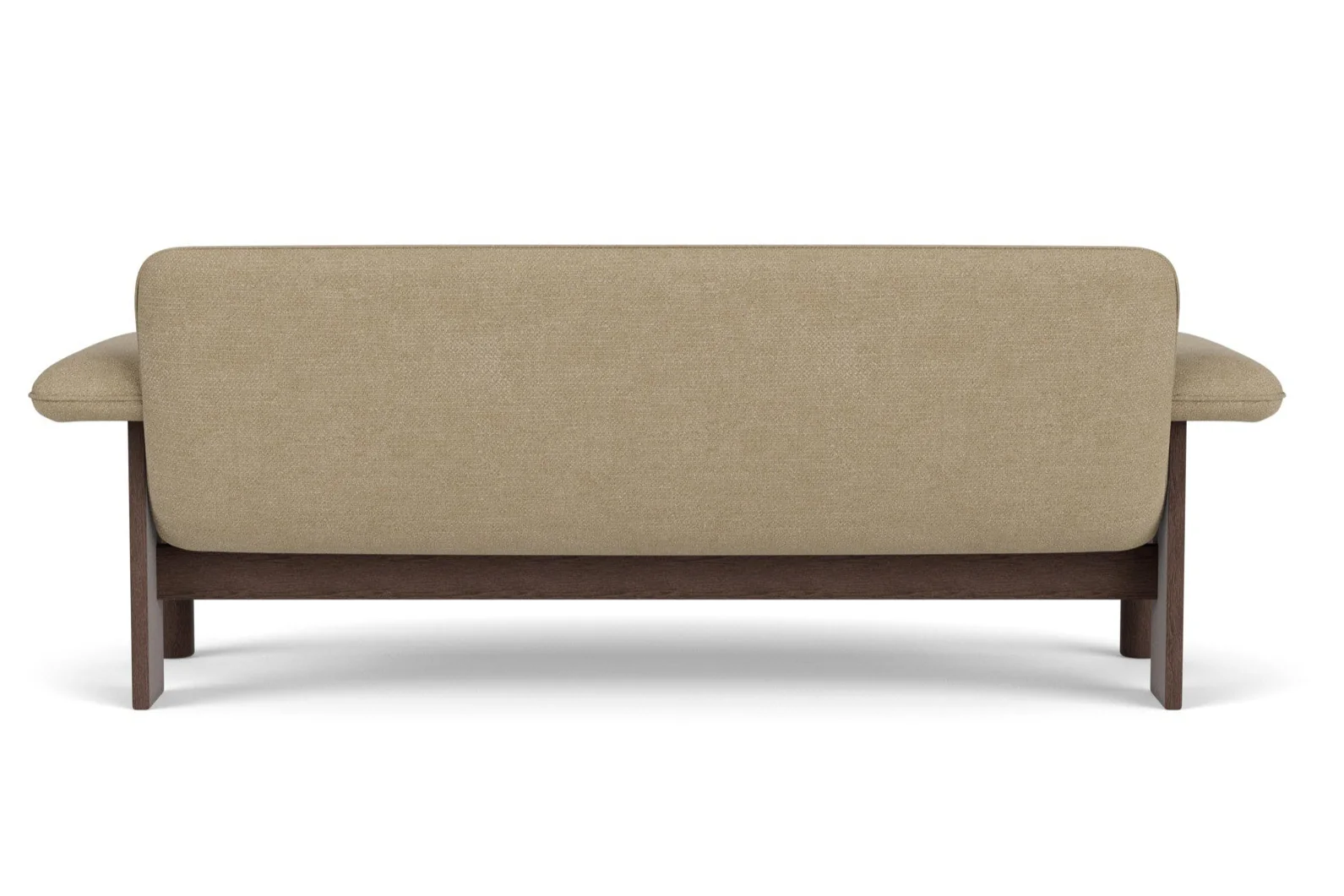 Sofa BRASILIA beżowy z ciemną dębową podstawą - Image 4