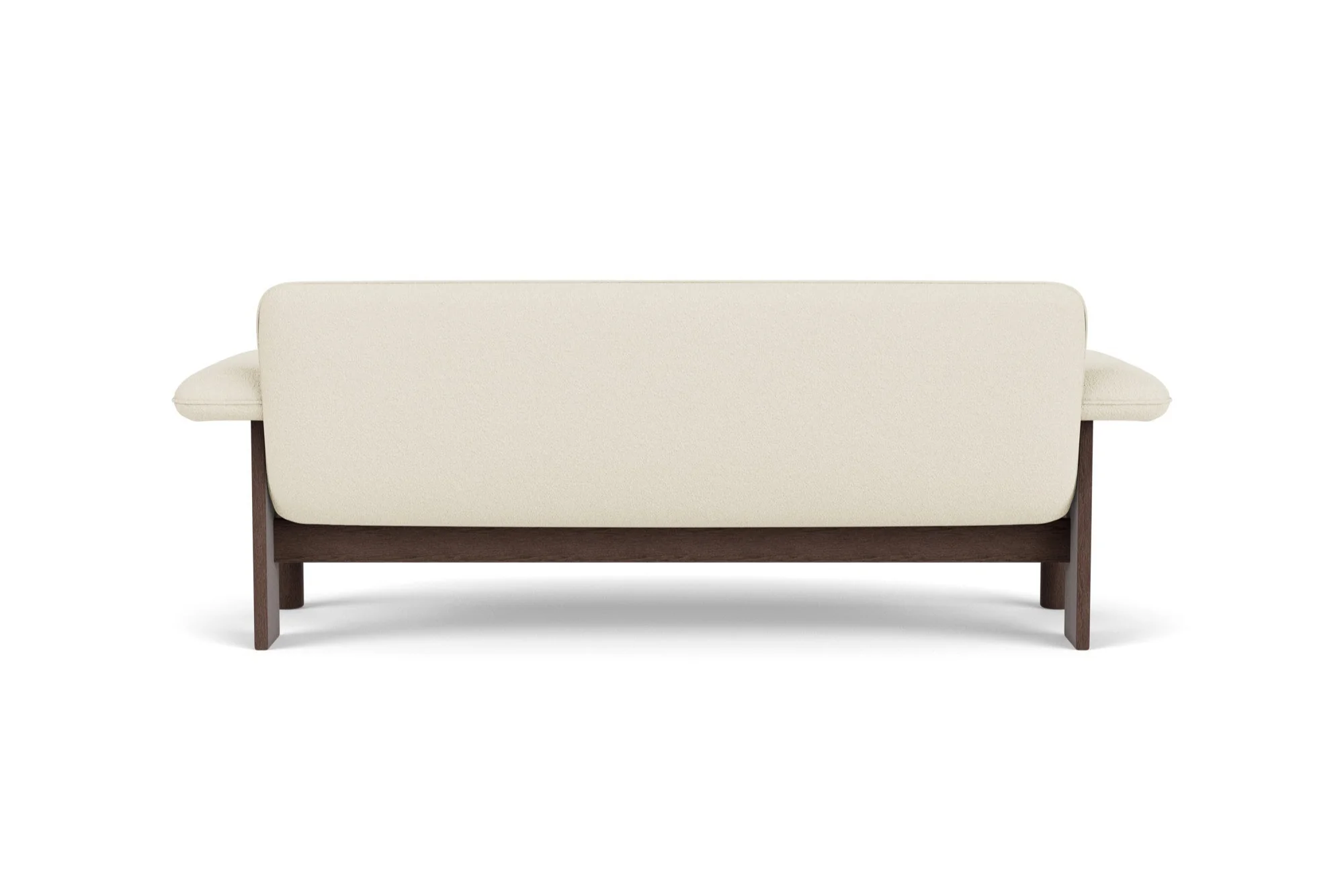 Sofa BRASILIA kremowy z ciemną dębową podstawą - Image 3