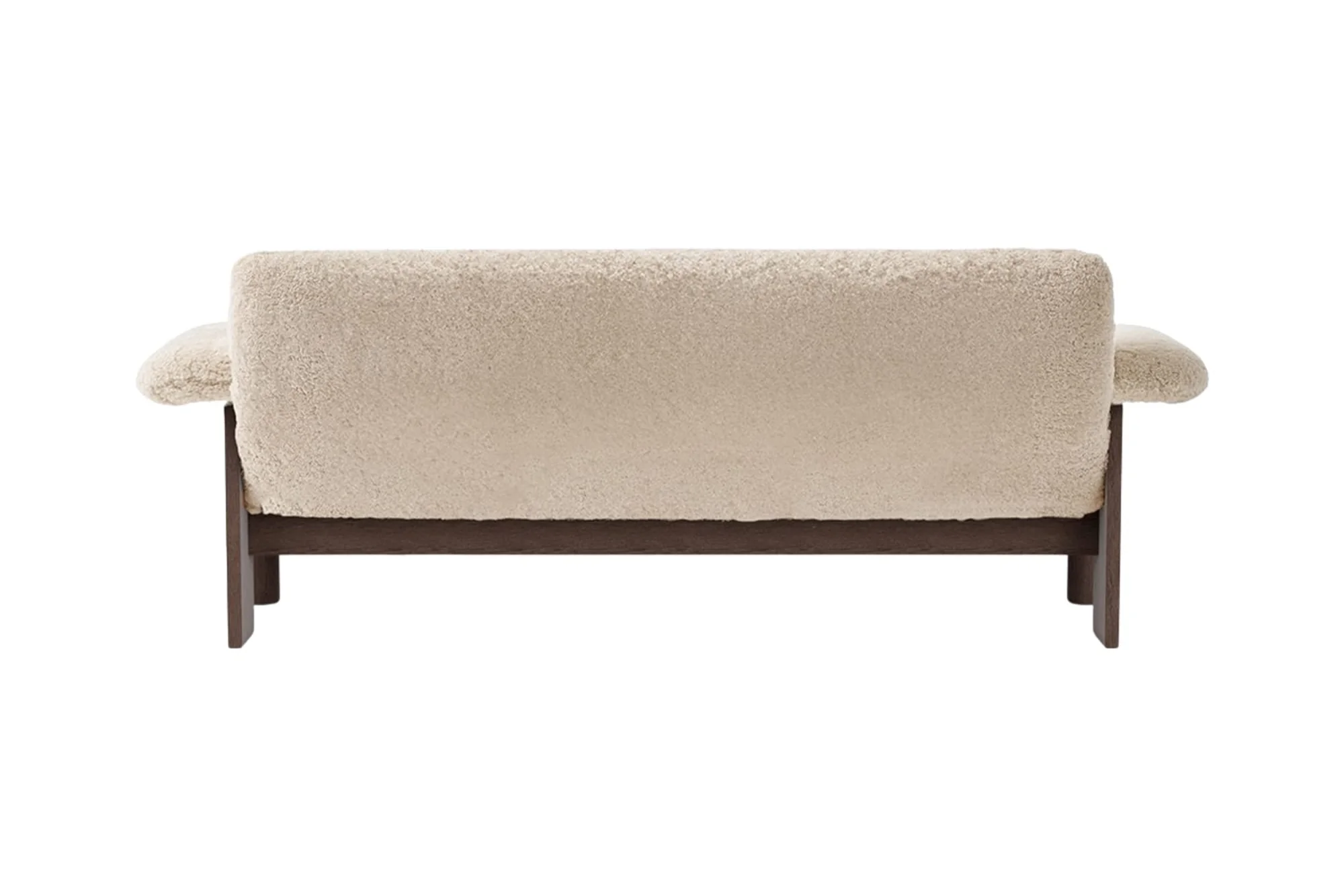 Sofa BRASILIA skóra owcza z ciemną dębową podstawą - Image 3