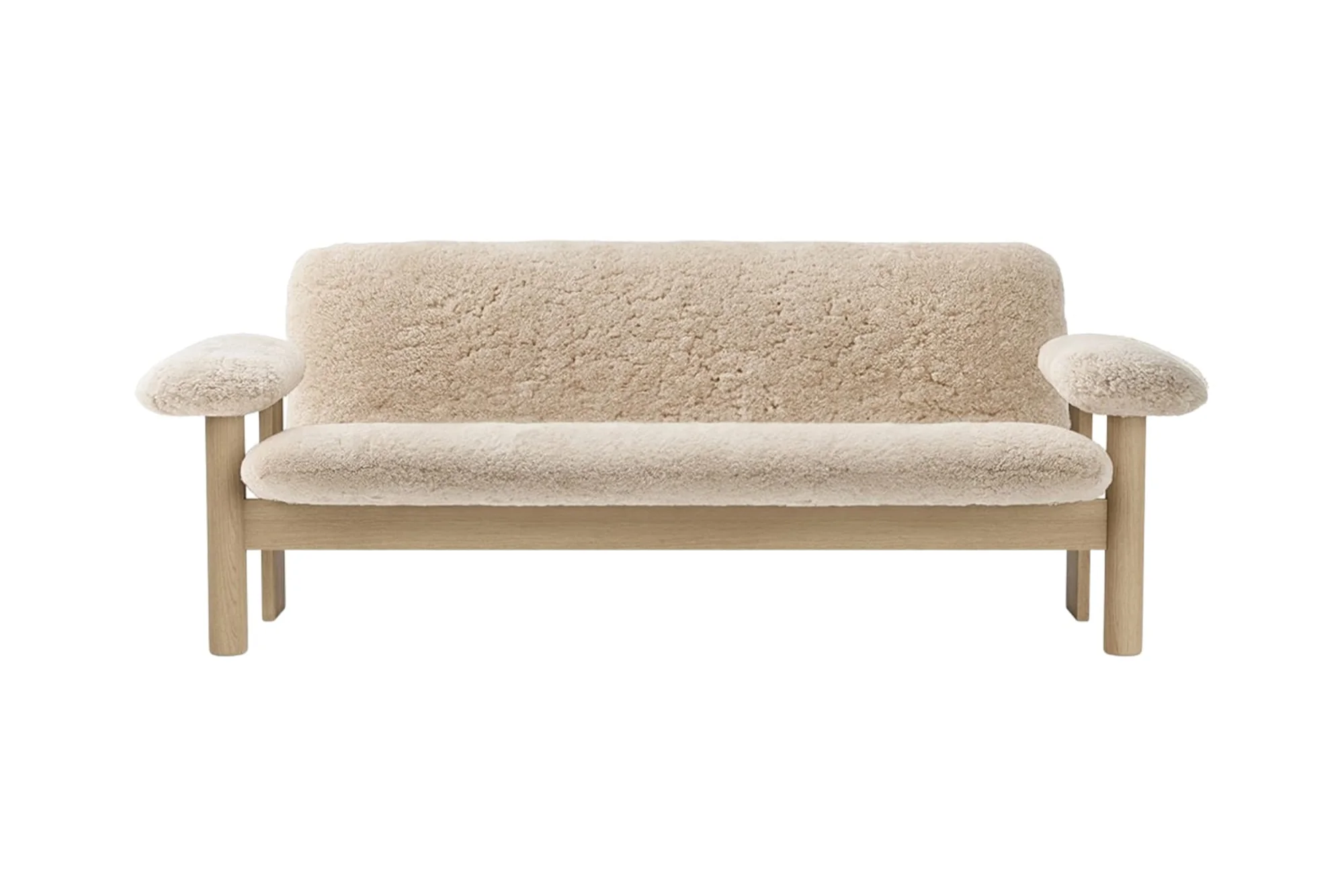 Sofa BRASILIA skóra owcza z dębową podstawą - Image 8