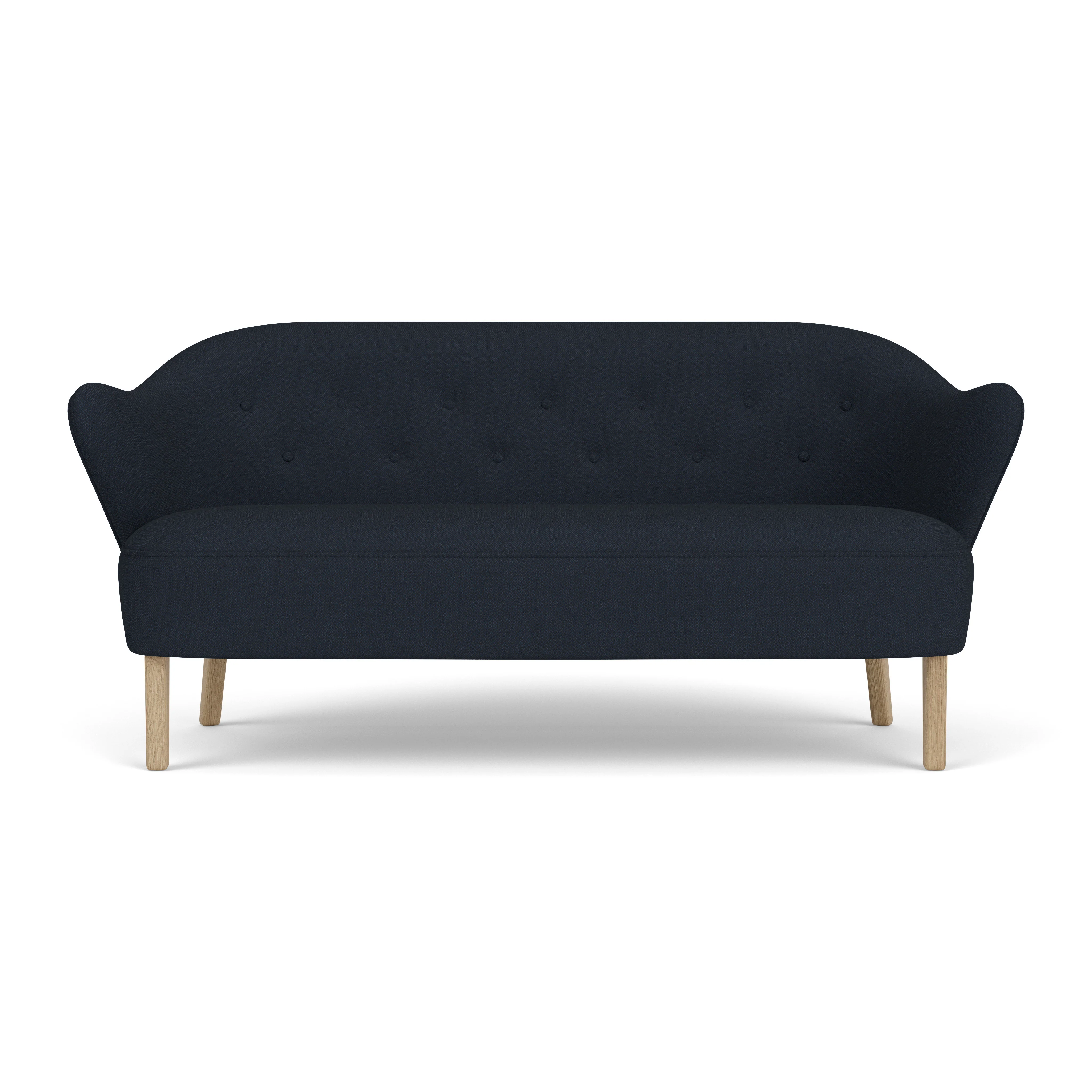 Sofa INGEBORG granatowy z dębową podstawą - Image 4