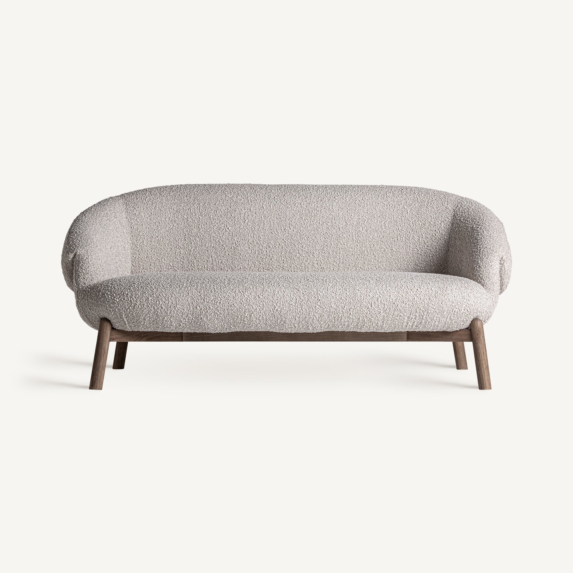 Sofa JACQUARD beżowy z drewnianą podstawą - Image 3