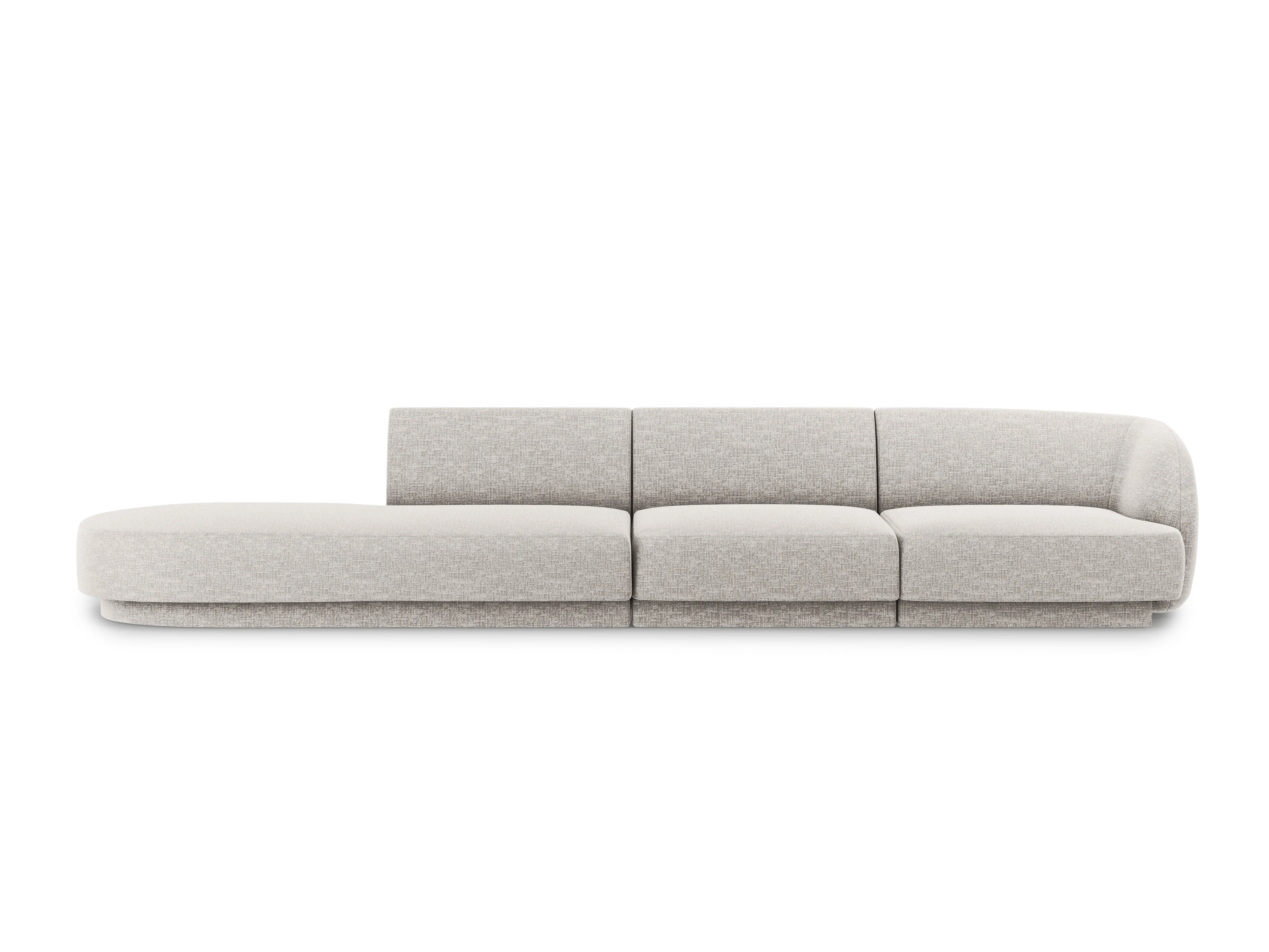 Sofa otwarta lewostronna 4-osobowa otwarta MILEY szary szenil