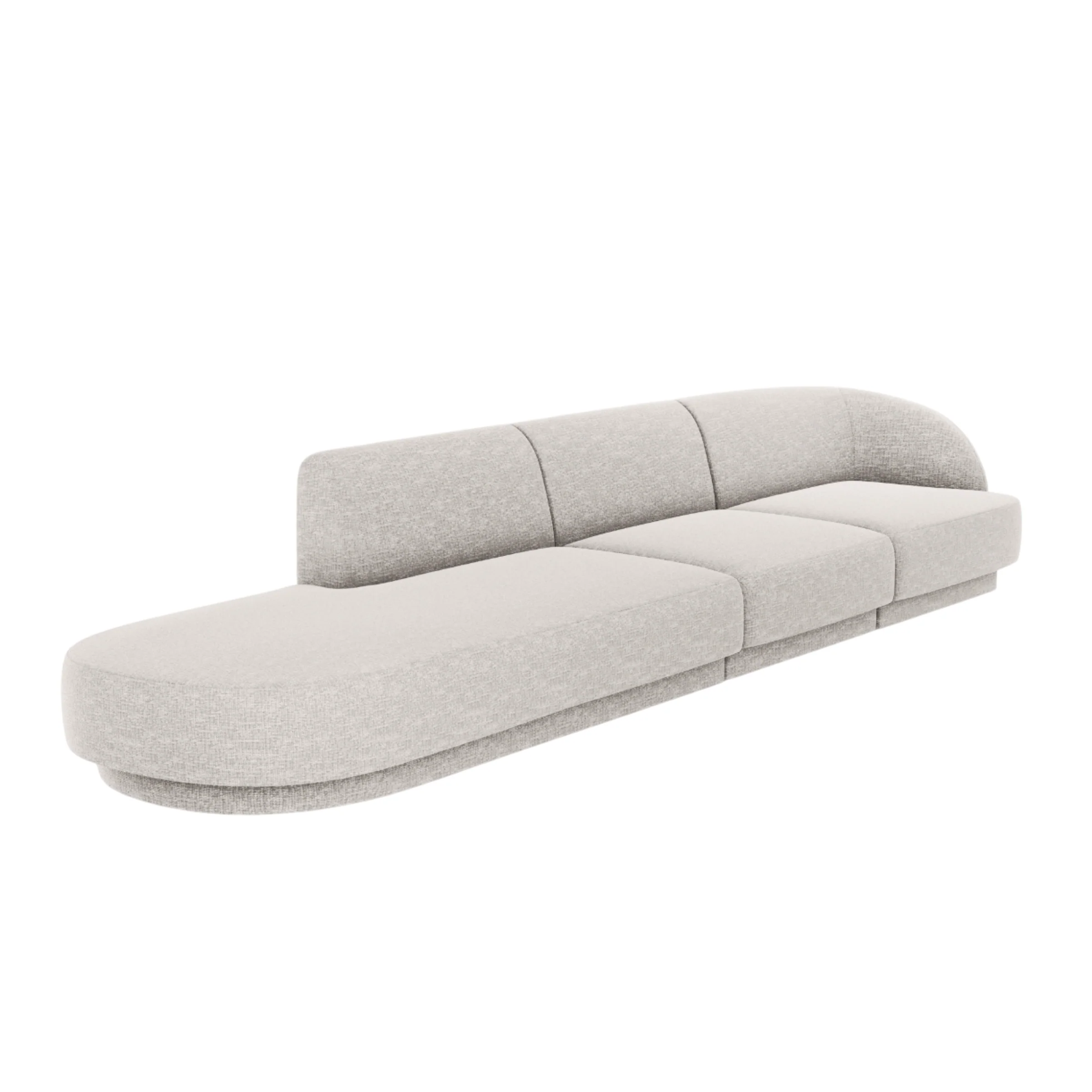 Sofa otwarta lewostronna 4-osobowa otwarta MILEY szary szenil - Image 3